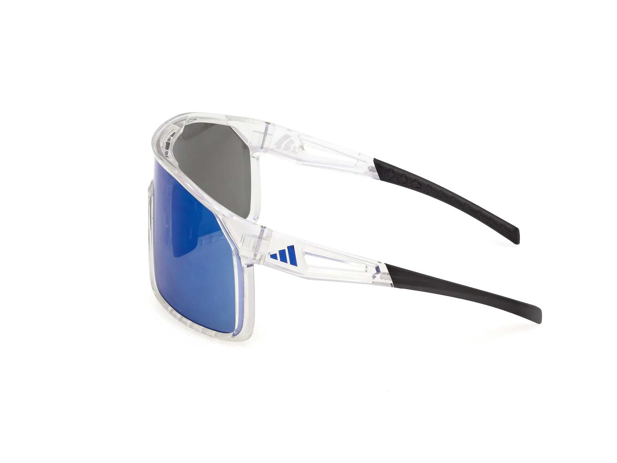 Adidas Sport SP0124 ALKATOR 26X Occhiali da sole Iniettato Trasparente Blu Maschera Normale - immagine 3