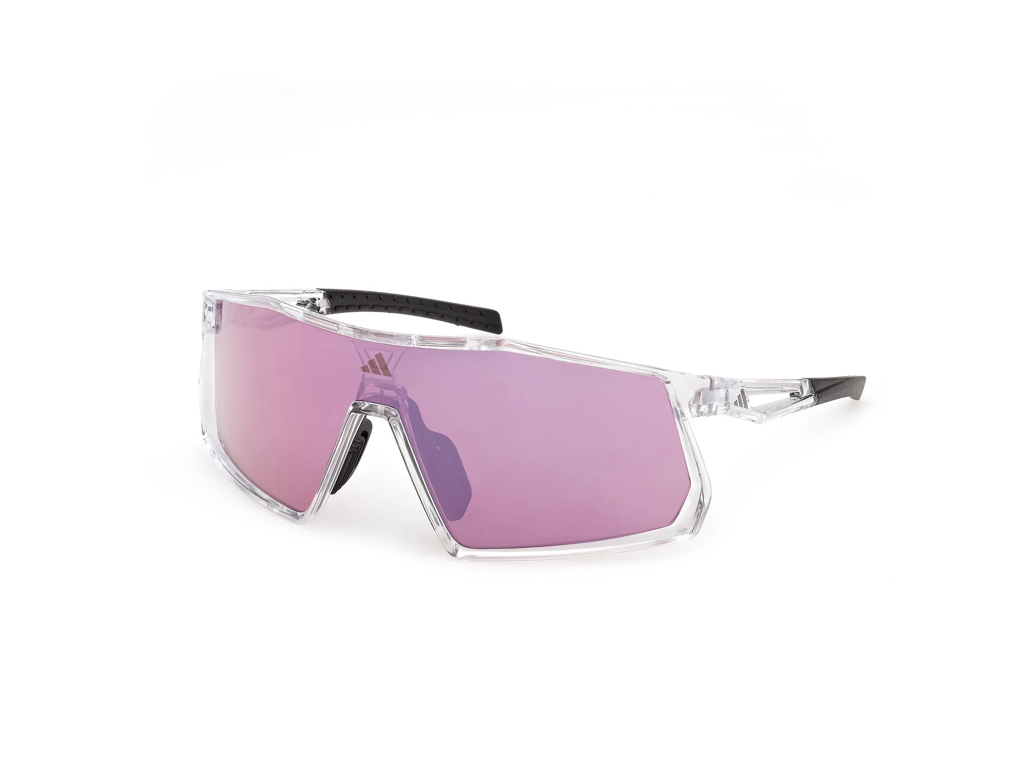 Adidas Sport SP0123 KENTRO 26Z Occhiali da sole Iniettato Trasparente Viola Maschera Normale - immagine 1