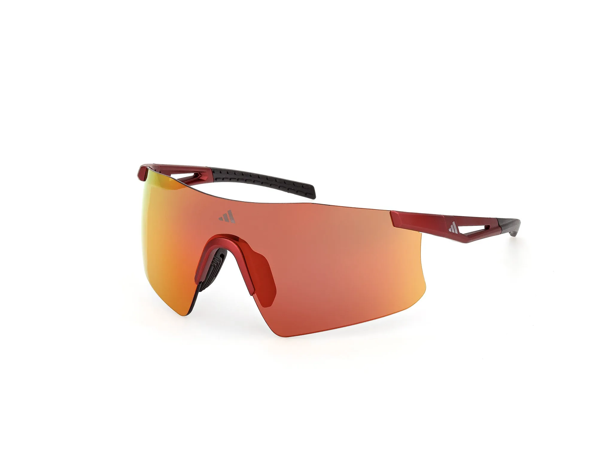 Adidas Sport SP0122 KAPHIROS 67L Occhiali da sole Iniettato Rosso Roviex Maschera Normale - immagine 1