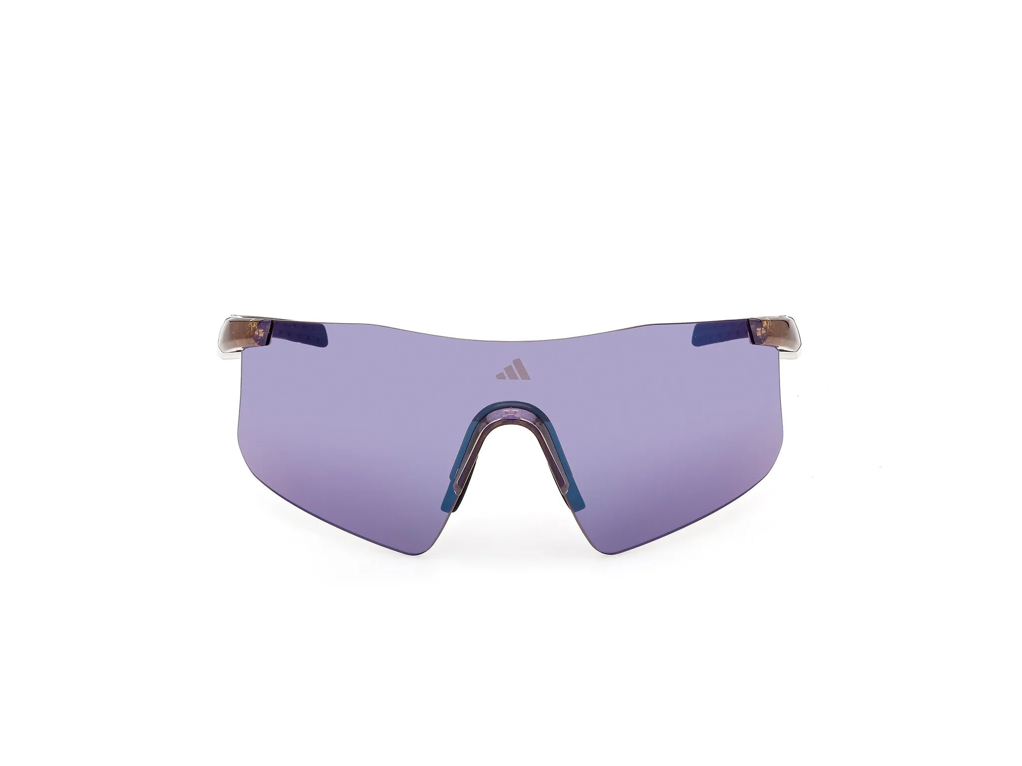 Adidas Sport SP0122 KAPHIROS 47Z Occhiali da sole Iniettato Marrone Viola Maschera Normale - immagine 2