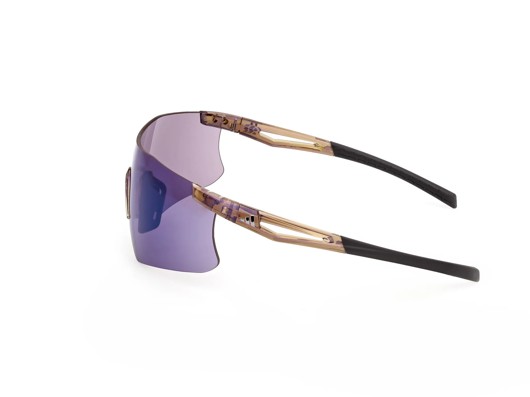 Adidas Sport SP0122 KAPHIROS 47Z Occhiali da sole Iniettato Marrone Viola Maschera Normale - immagine 3