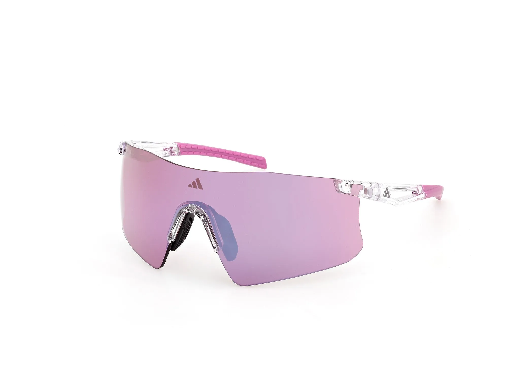 Adidas Sport SP0122 KAPHIROS 26Z Occhiali da sole Iniettato Trasparente Viola Maschera Normale - immagine 1