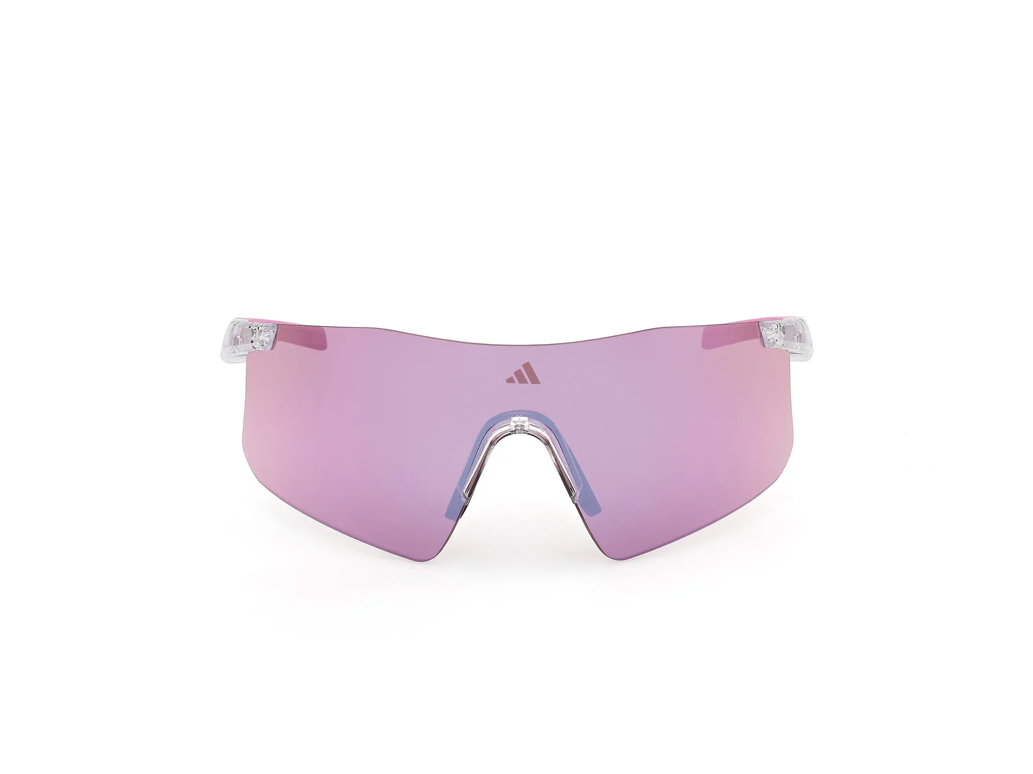 Adidas Sport SP0122 KAPHIROS 26Z Occhiali da sole Iniettato Trasparente Viola Maschera Normale - immagine 2