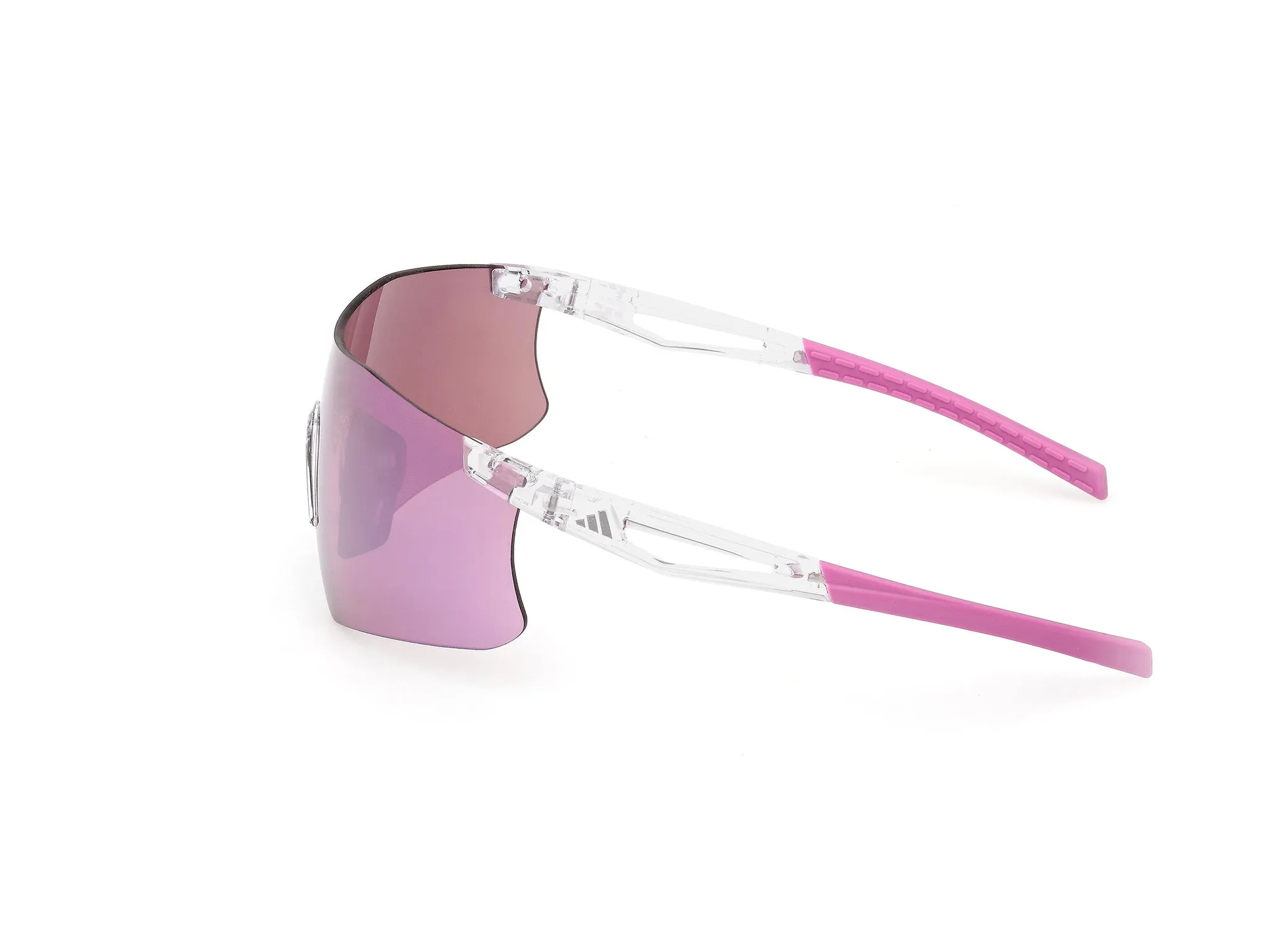 Adidas Sport SP0122 KAPHIROS 26Z Occhiali da sole Iniettato Trasparente Viola Maschera Normale - immagine 3