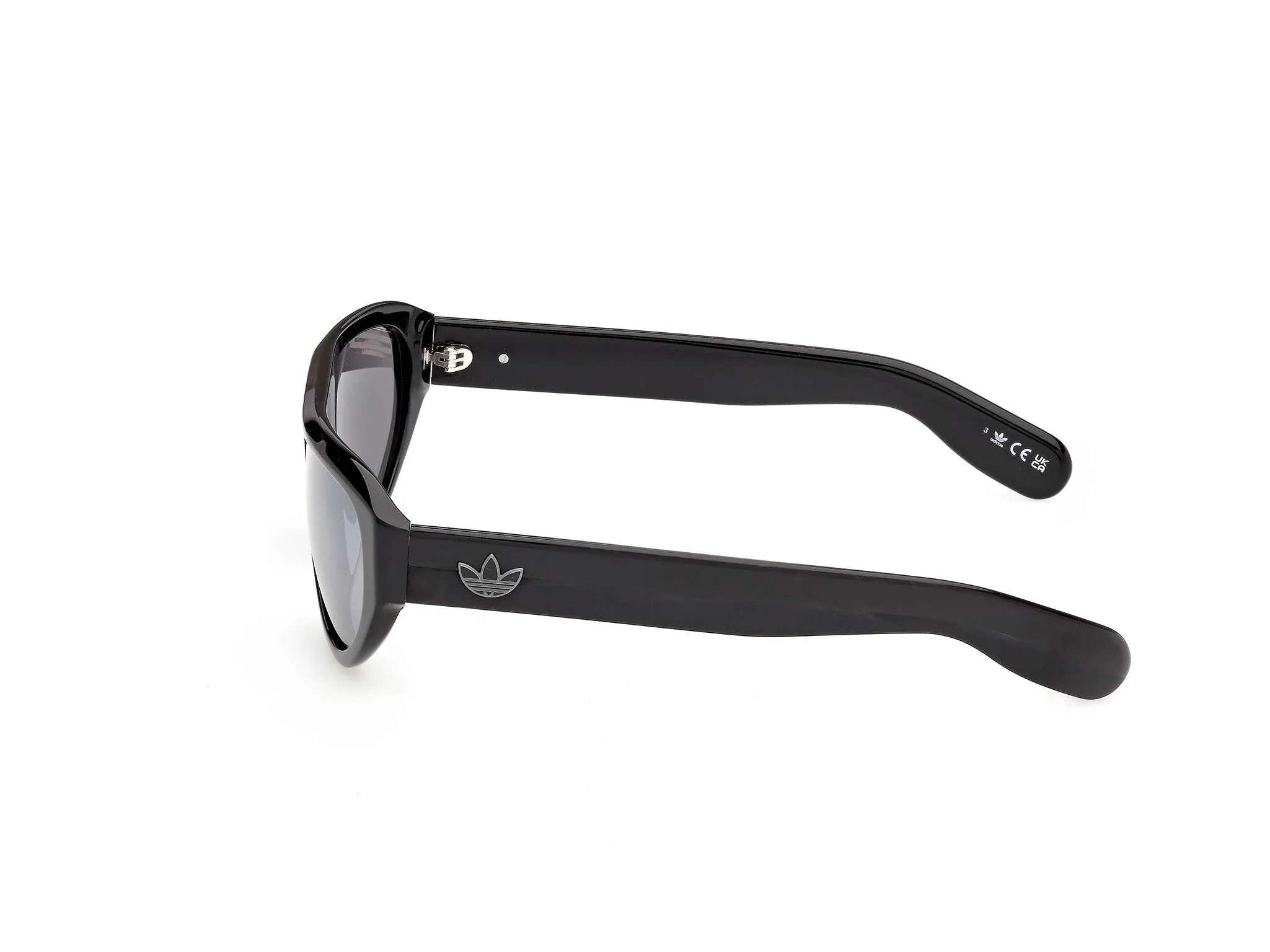 Adidas Sport OR0146 01C Occhiali da sole Acetato Nero Fumo Pilot Normale - immagine 3