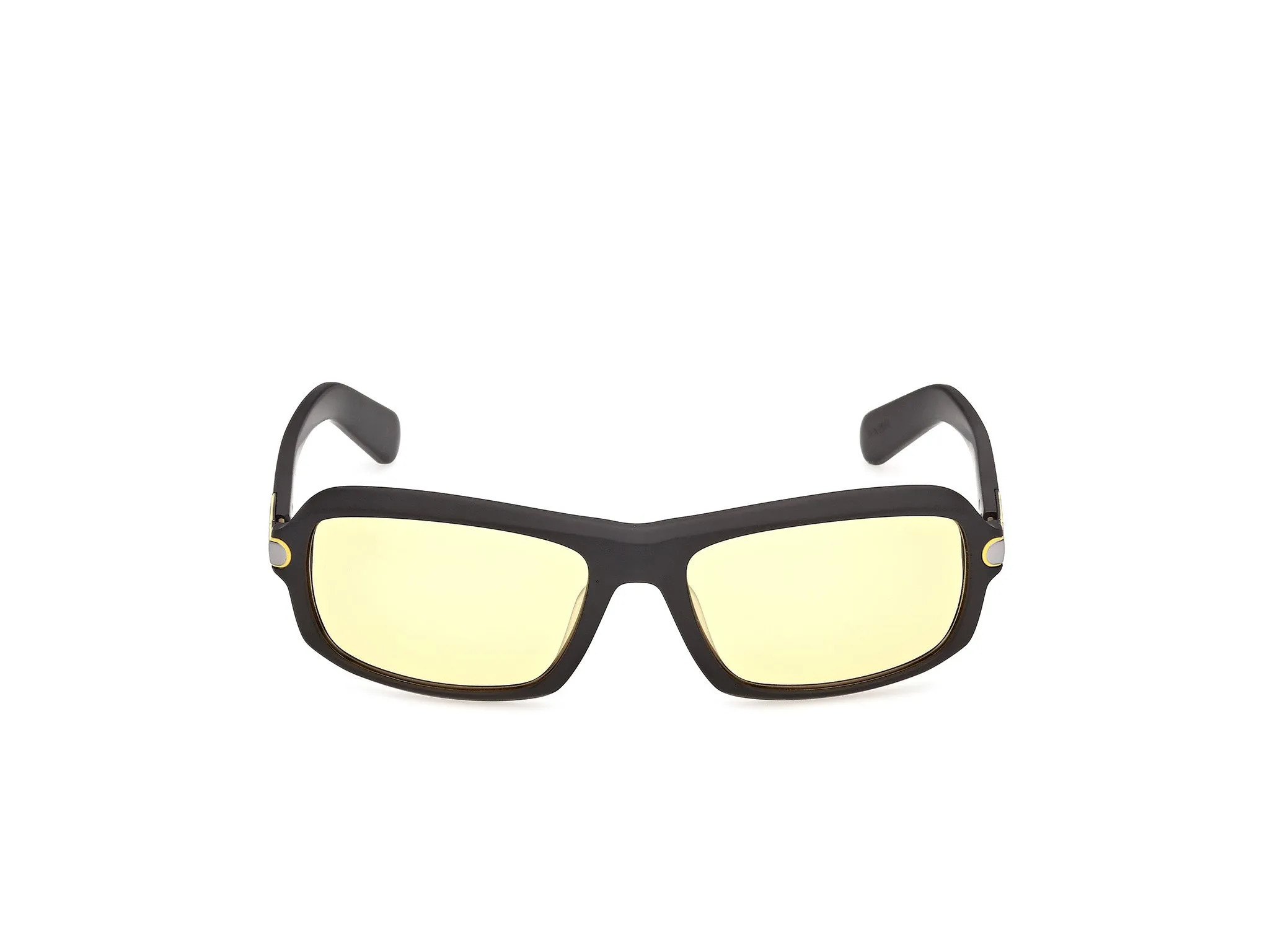 Adidas Sport OR0144 02E Occhiali da sole Acetato Nero Giallo Squadrata Normale - immagine 2