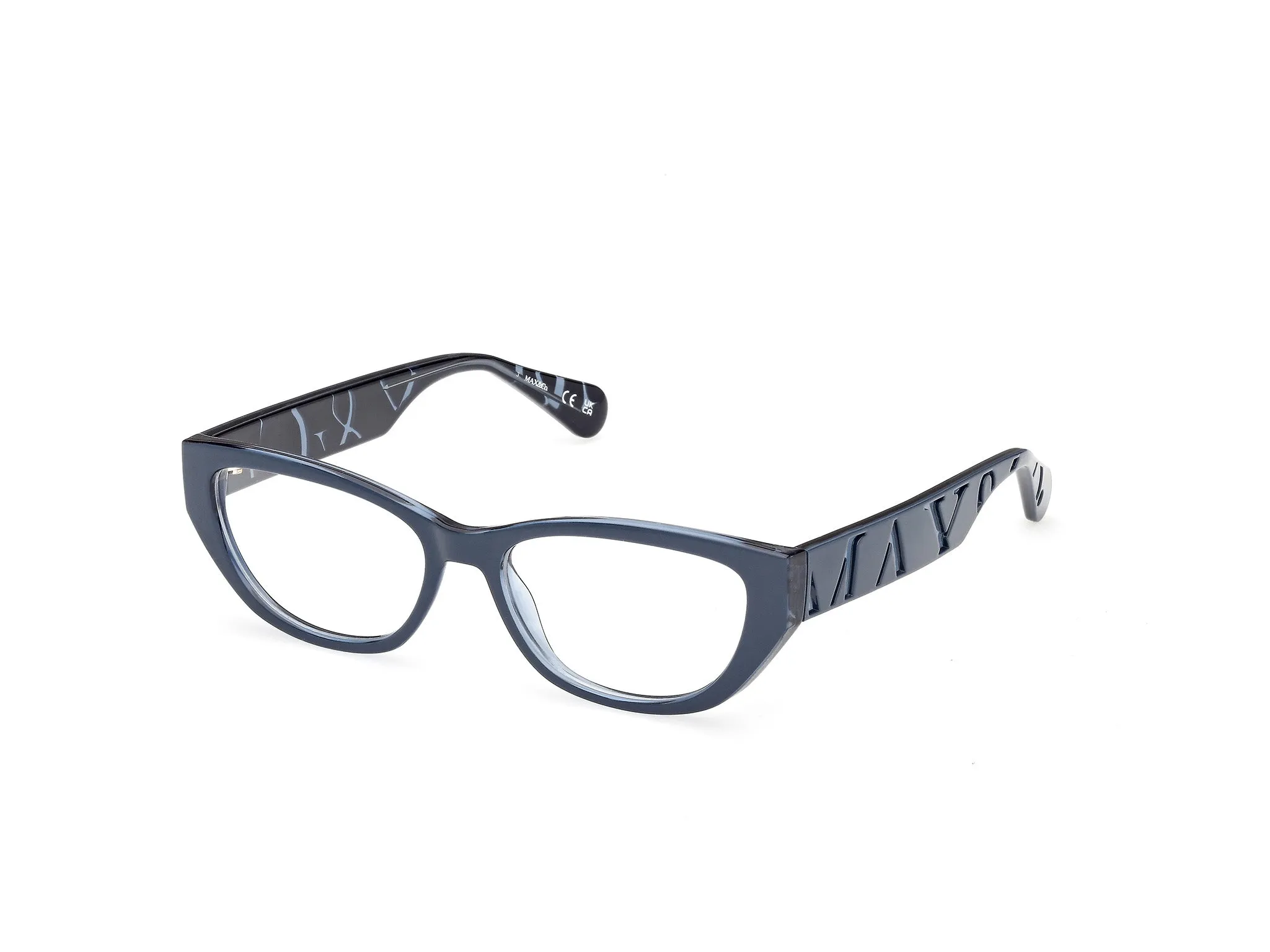 MAX&Co MO5224 090 Montature da vista Iniettato Blu Rotonda Normale - immagine 1