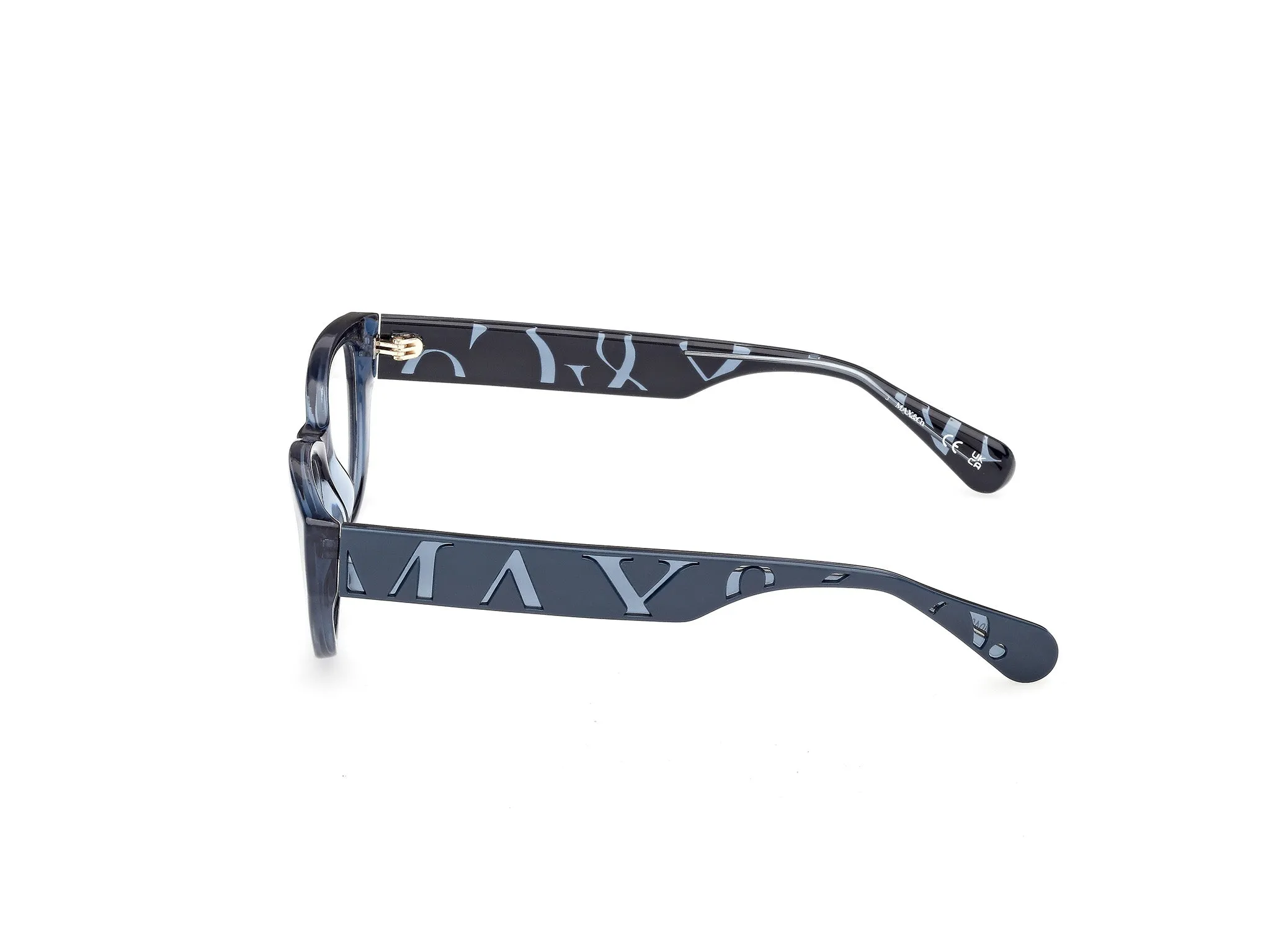MAX&Co MO5224 090 Montature da vista Iniettato Blu Rotonda Normale - immagine 3