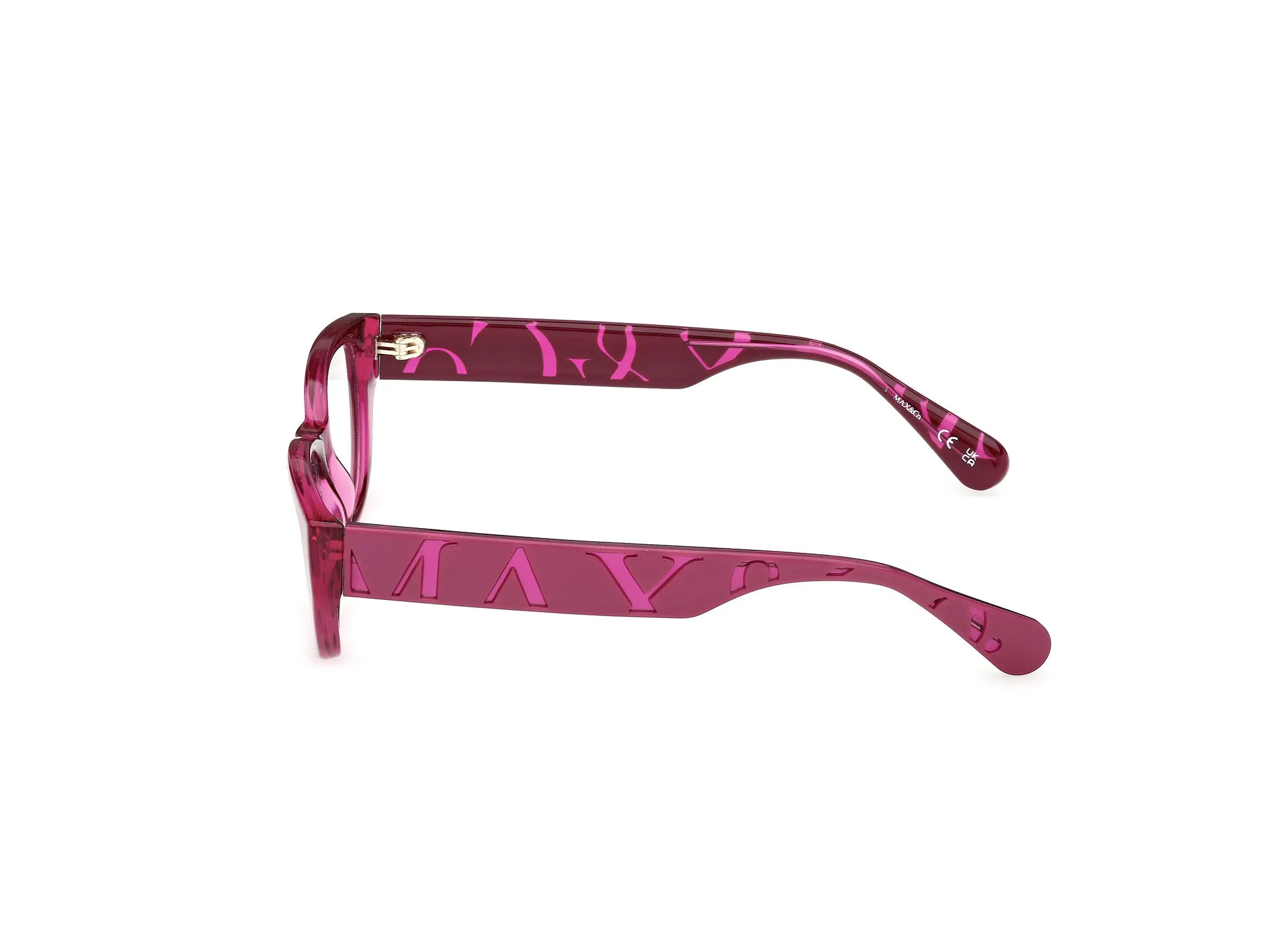 MAX&Co MO5224 075 Montature da vista Iniettato Fucsia Rotonda Normale - immagine 3