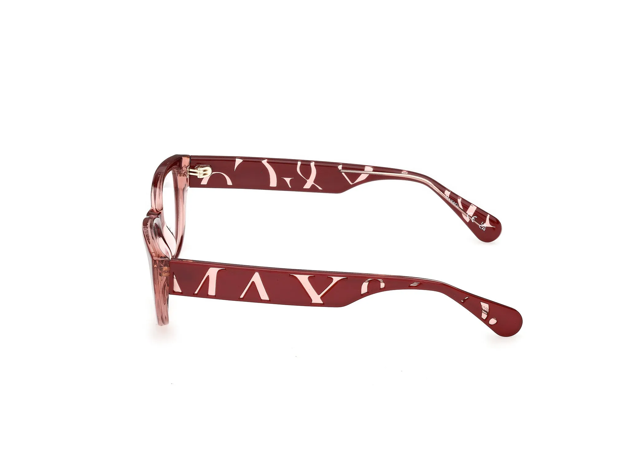 MAX&Co MO5224 066 Montature da vista Iniettato Rosso Rotonda Normale - immagine 3