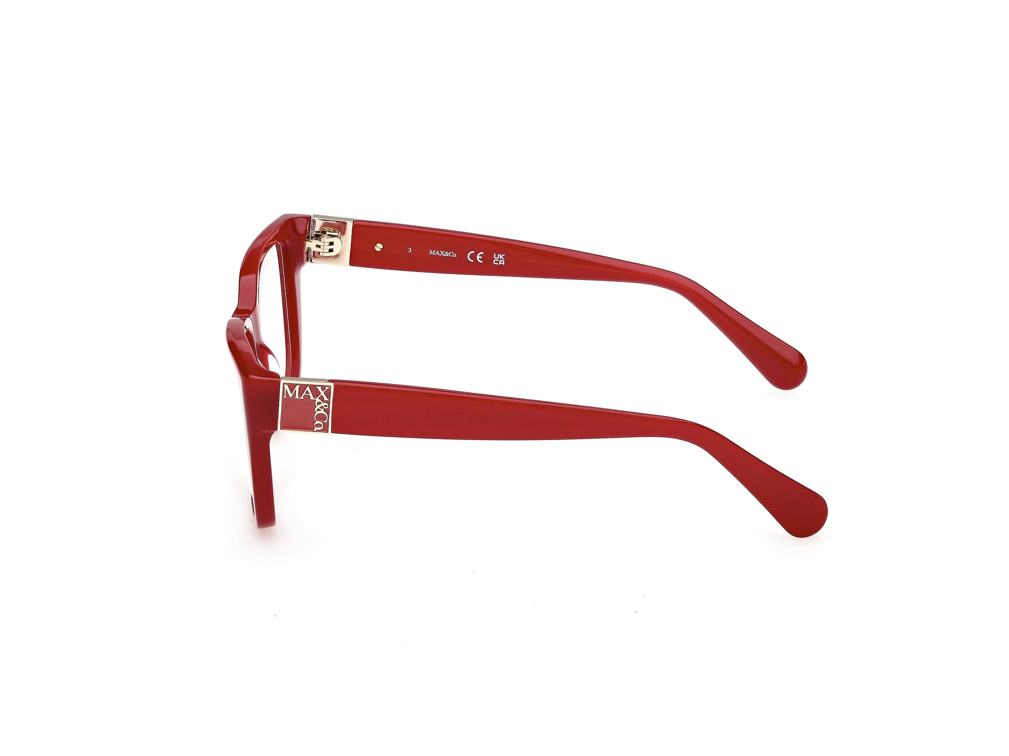 MAX&Co MO5213 066 Montature da vista Acetato Rosso Squadrata Normale - immagine 3