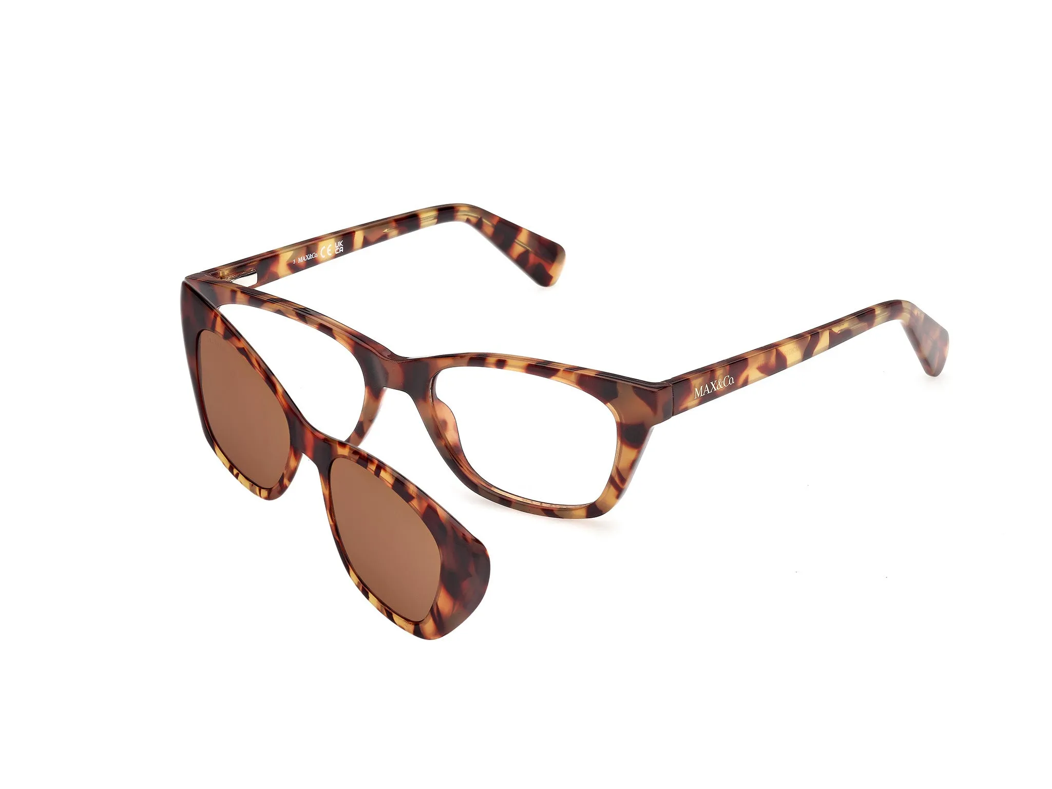 MAX&Co MO5212 053 Montature da vista Iniettato Havana Squadrata Normale - immagine 1