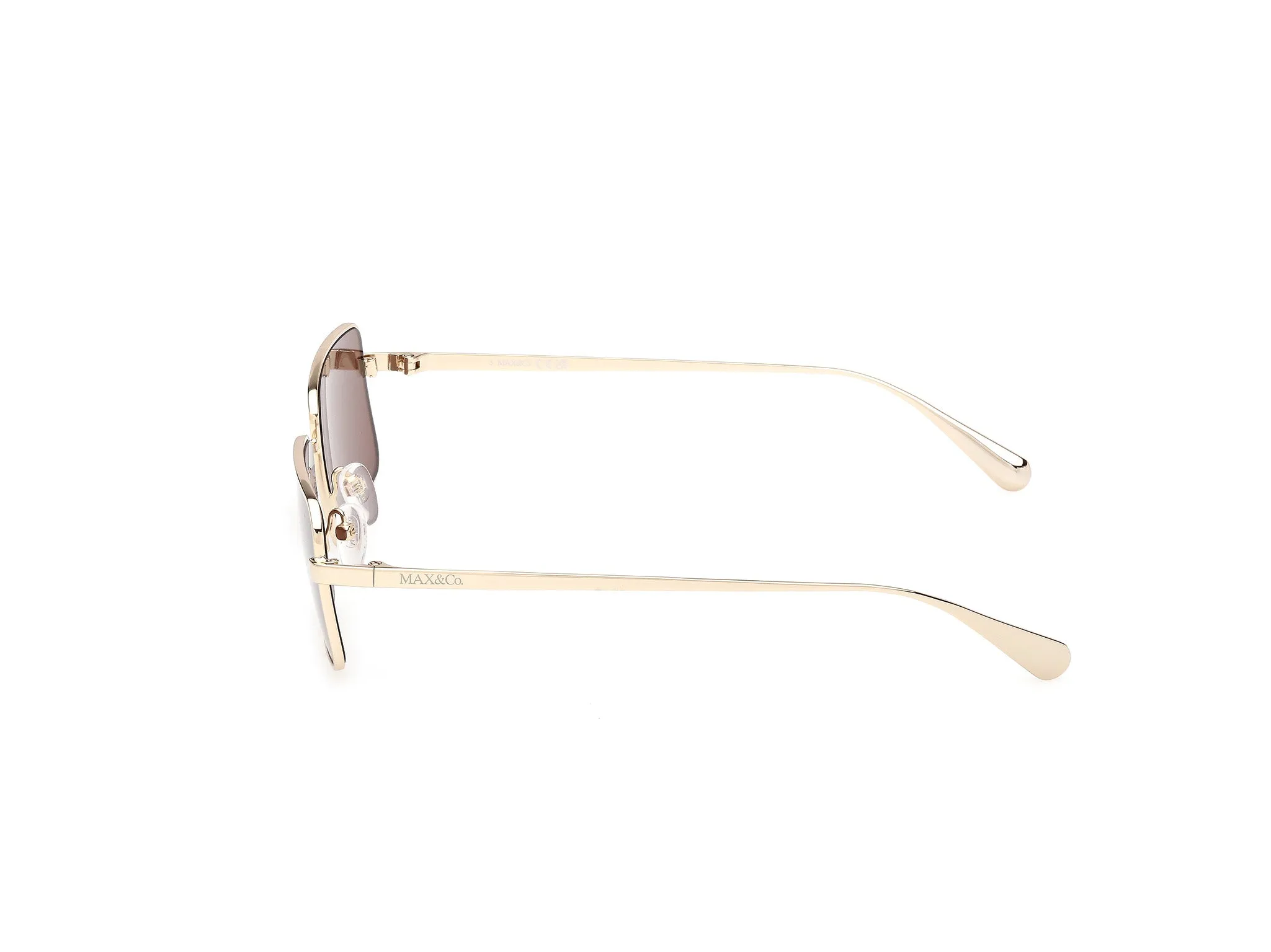 MAX&Co MO0161 32E Occhiali da sole Metallo Oro Marrone Squadrata Normale - immagine 3
