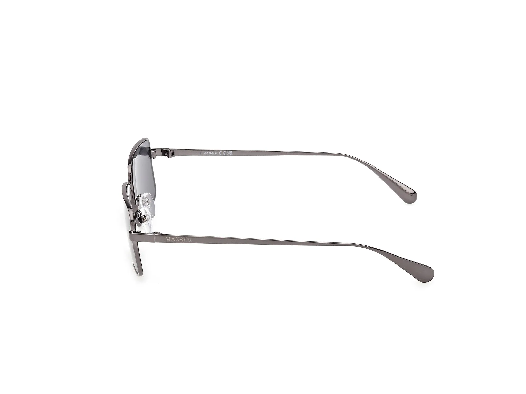 MAX&Co MO0161 08A Occhiali da sole Metallo Canna di fucile Fumo Squadrata Normale - immagine 3