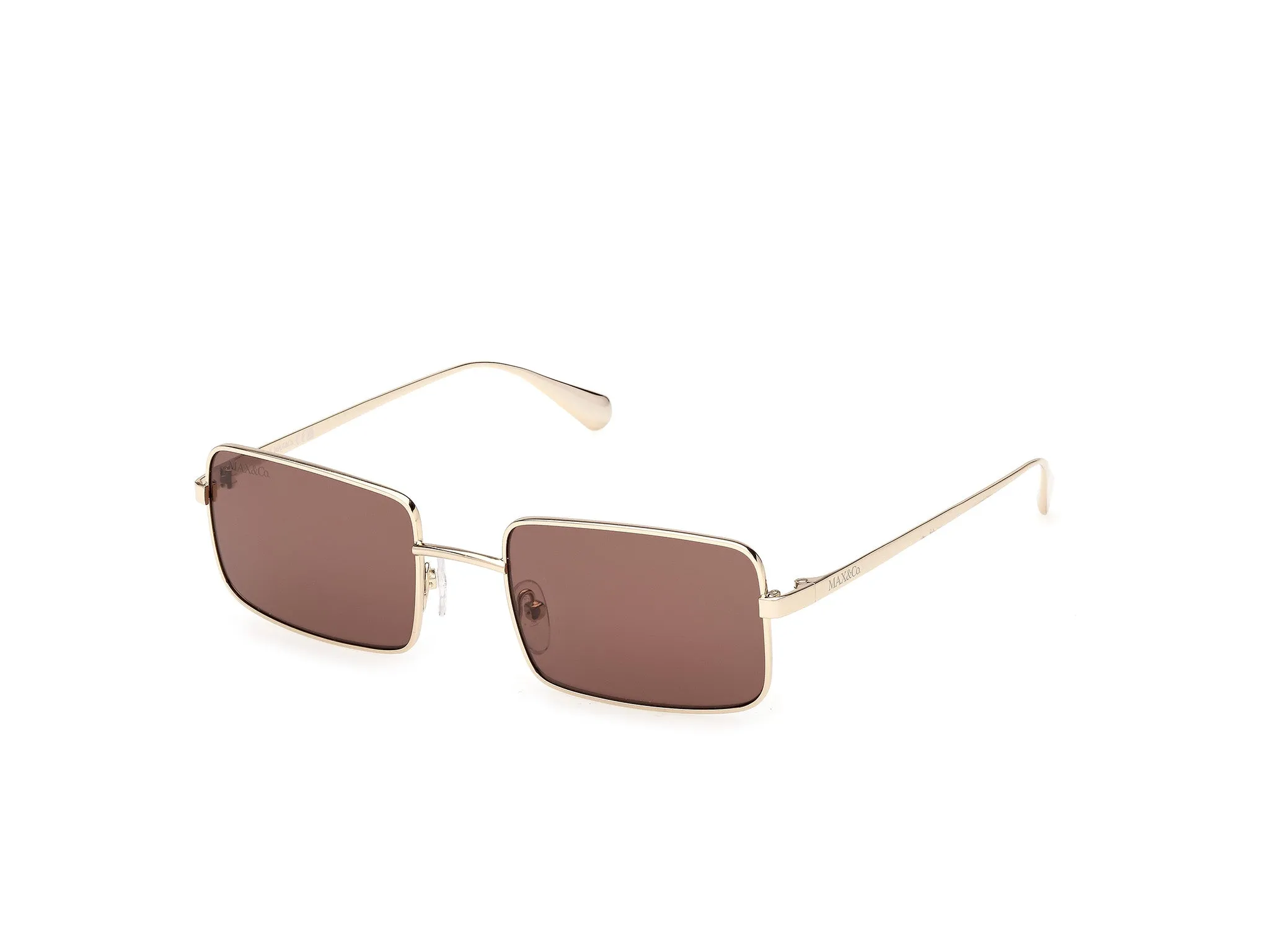MAX&Co MO0161 32E Occhiali da sole Metallo Oro Marrone Squadrata Normale - immagine 1