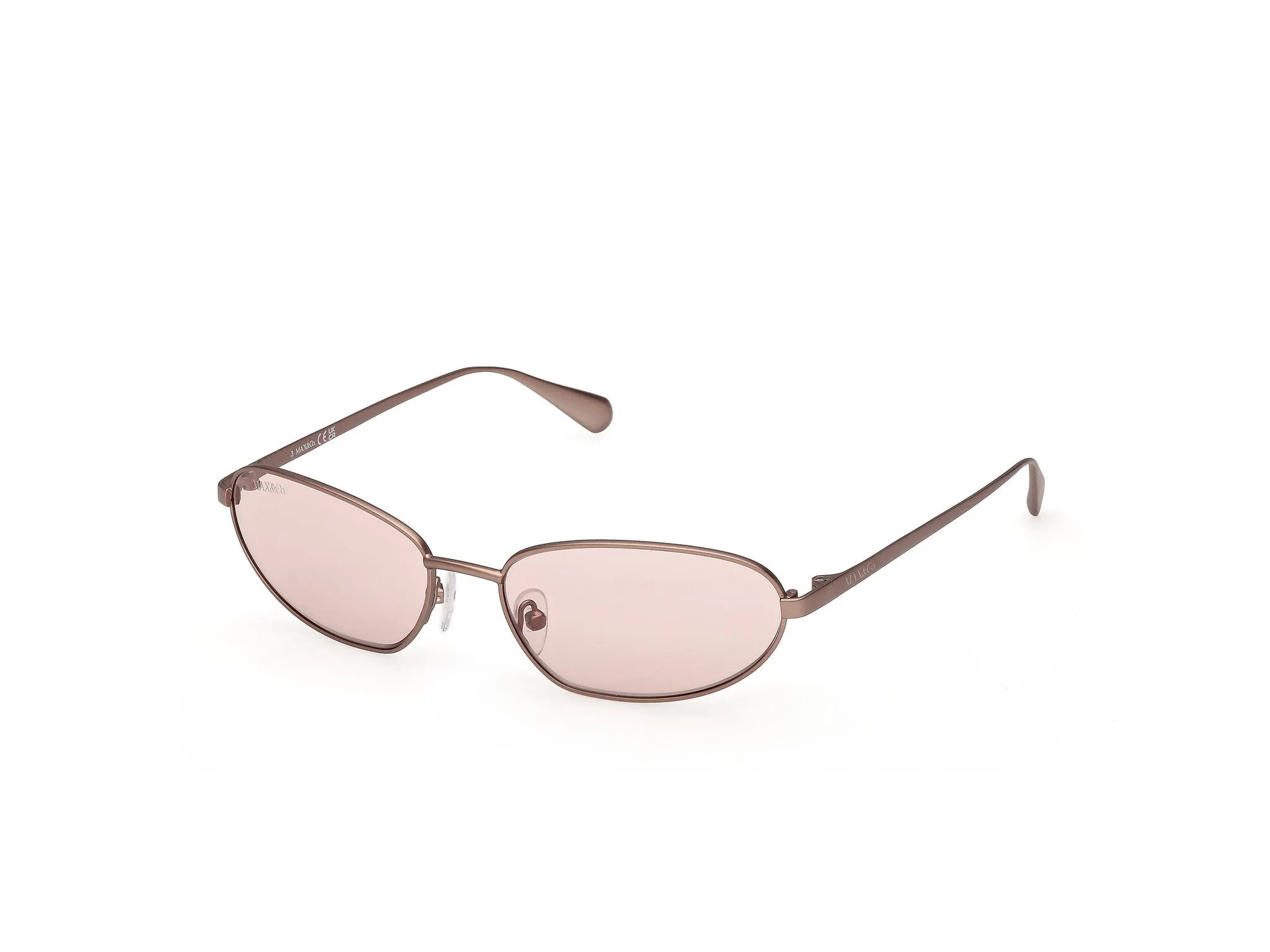MAX&Co MO0160 35E Occhiali da sole Metallo Bronzo Marrone Rotonda Normale - immagine 1