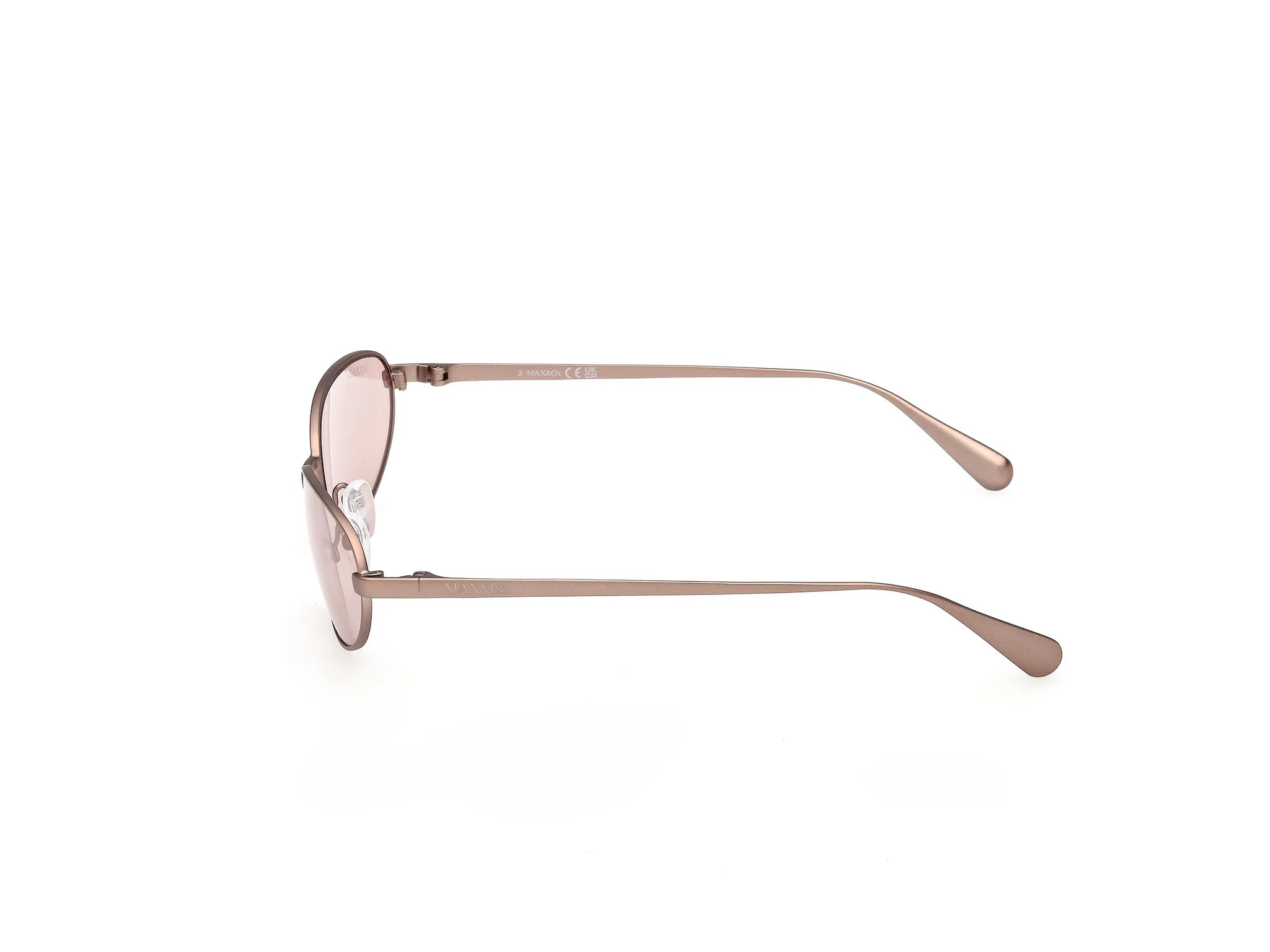 MAX&Co MO0160 35E Occhiali da sole Metallo Bronzo Marrone Rotonda Normale - immagine 3