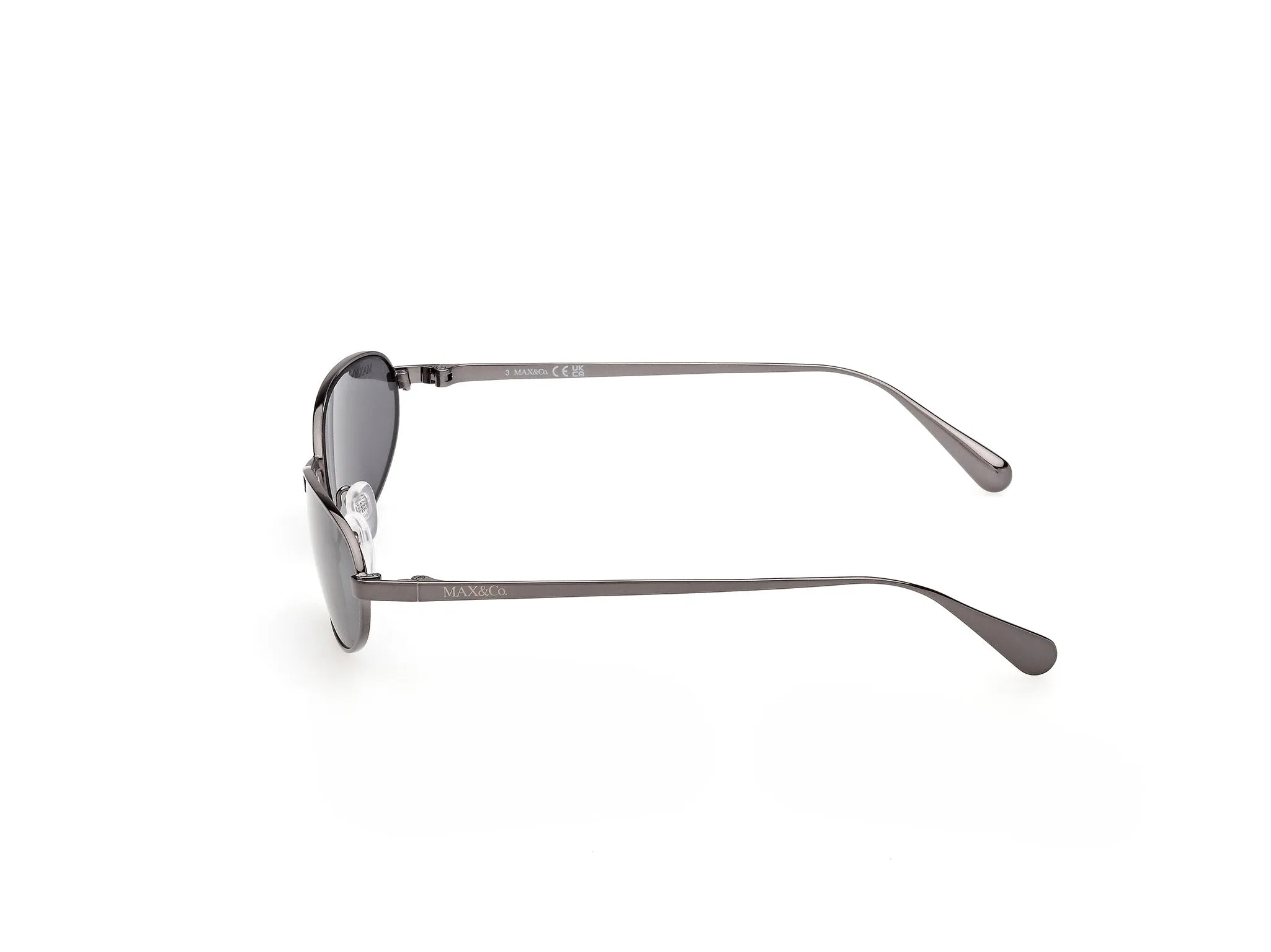 MAX&Co MO0160 08A Occhiali da sole Metallo Canna di fucile Fumo Rotonda Normale - immagine 3