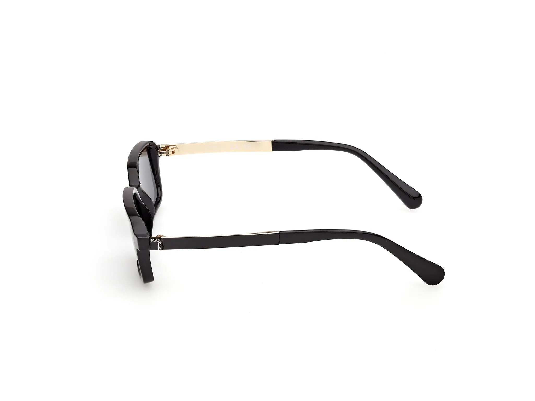 MAX&Co MO0159 01A Occhiali da sole Iniettato Nero Fumo Squadrata Normale - immagine 3
