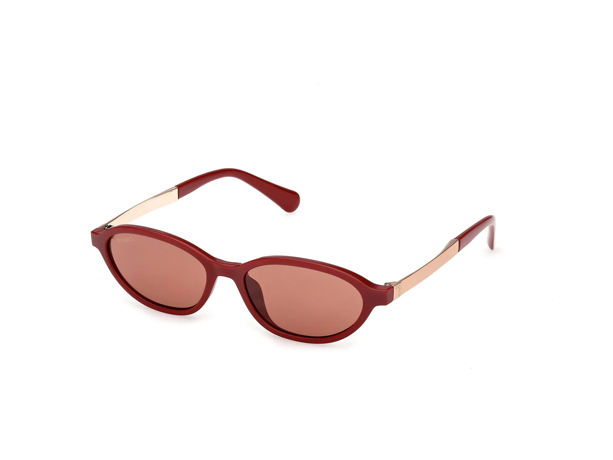 MAX&Co MO0158 66E Occhiali da sole Iniettato Rosso Marrone Rotonda Normale - immagine 1