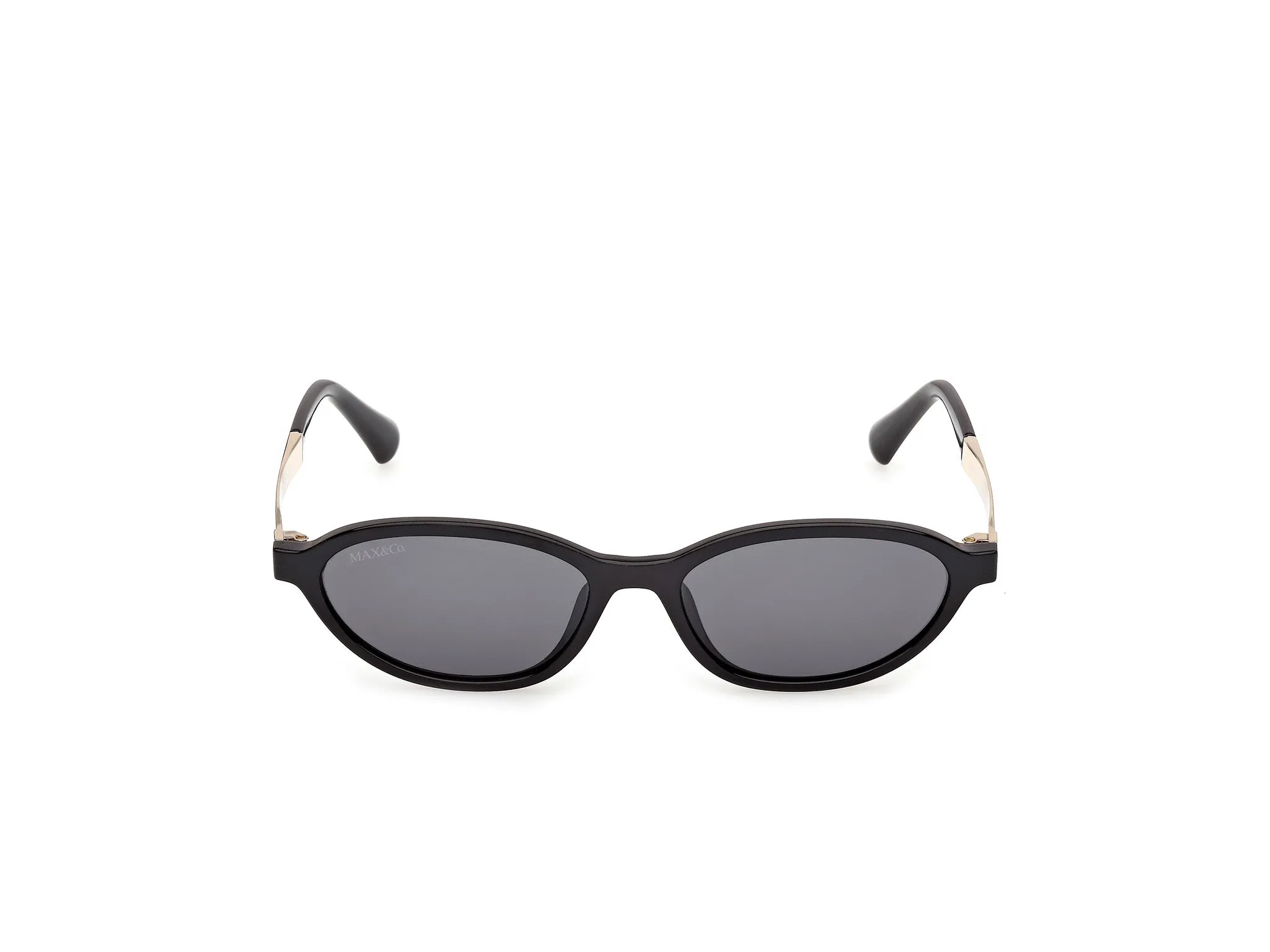 MAX&Co MO0158 01A Occhiali da sole Iniettato Nero Fumo Rotonda Normale - immagine 2