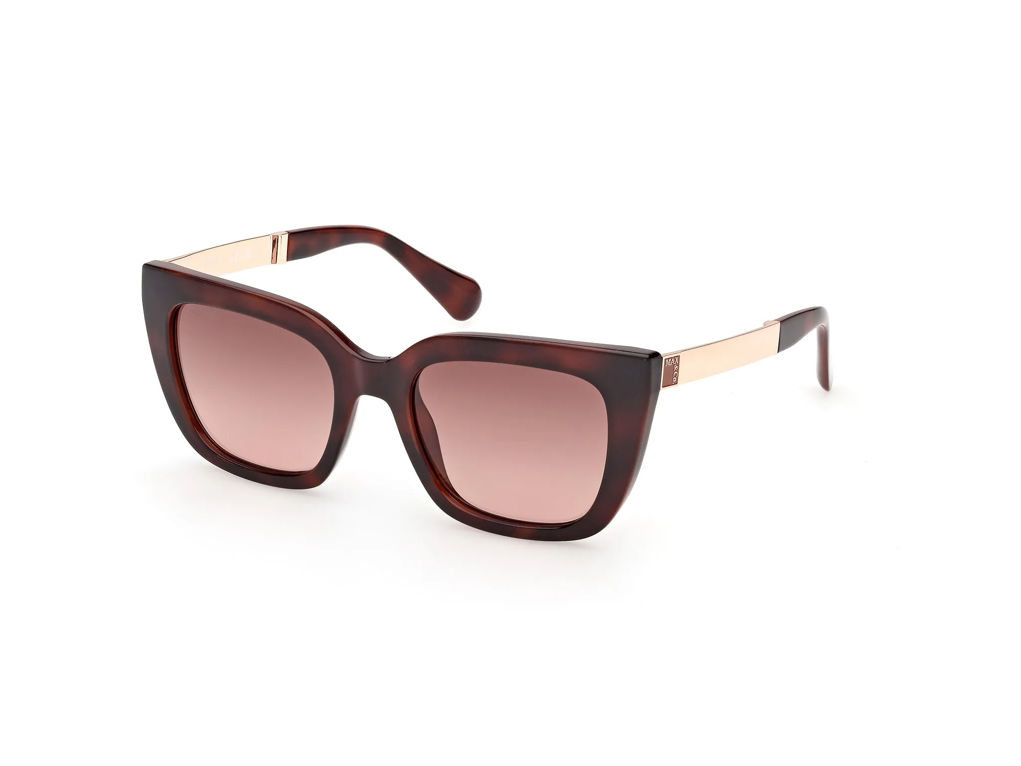 MAX&Co MO0157 52F Occhiali da sole Iniettato Havana Marrone Cat Eye Normale - immagine 1