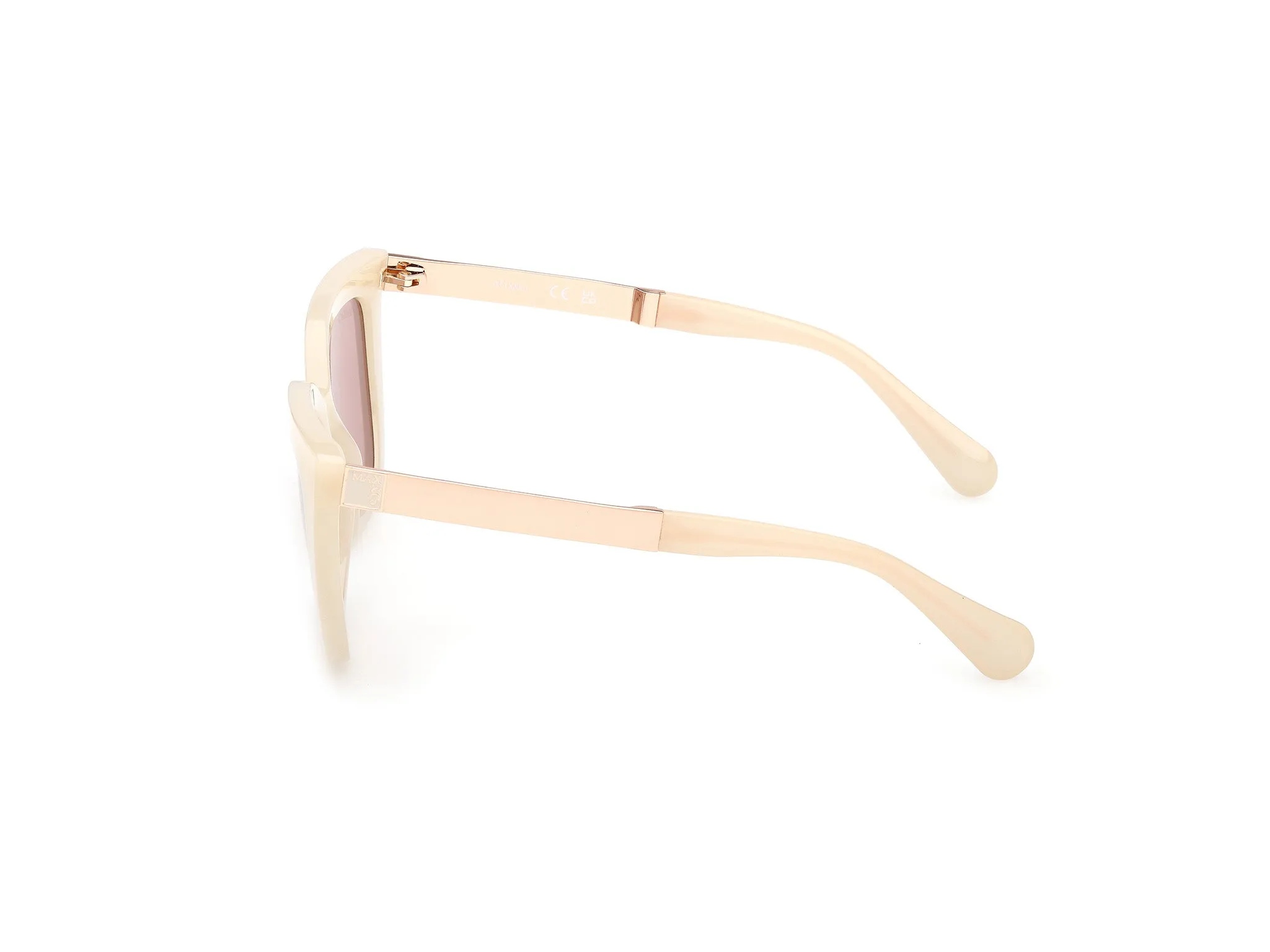 MAX&Co MO0157 21S Occhiali da sole Iniettato Bianco Bordeaux Cat Eye Normale - immagine 3
