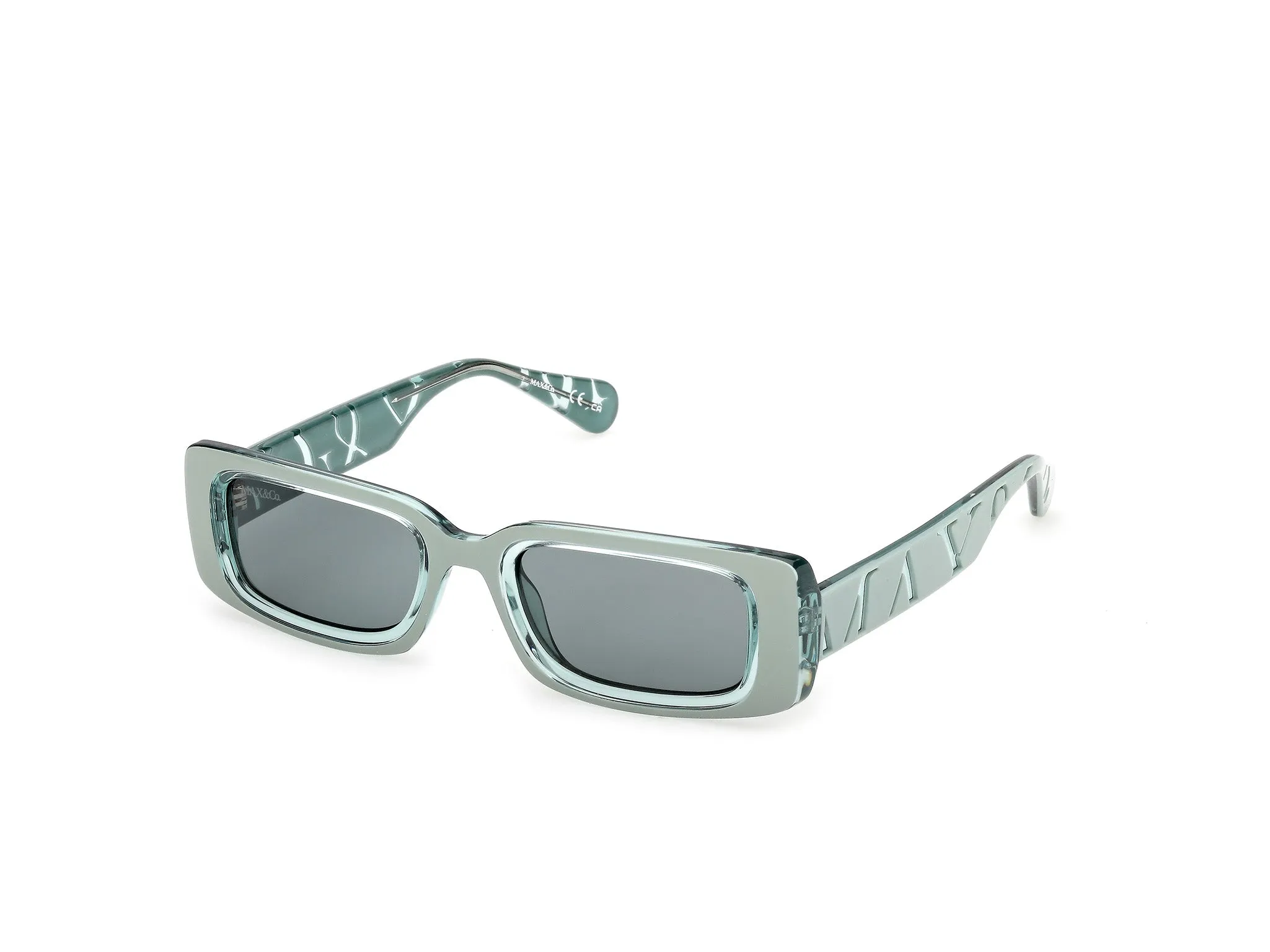 MAX&Co MO0156 93N Occhiali da sole Iniettato Verde Verde Squadrata Normale - immagine 1