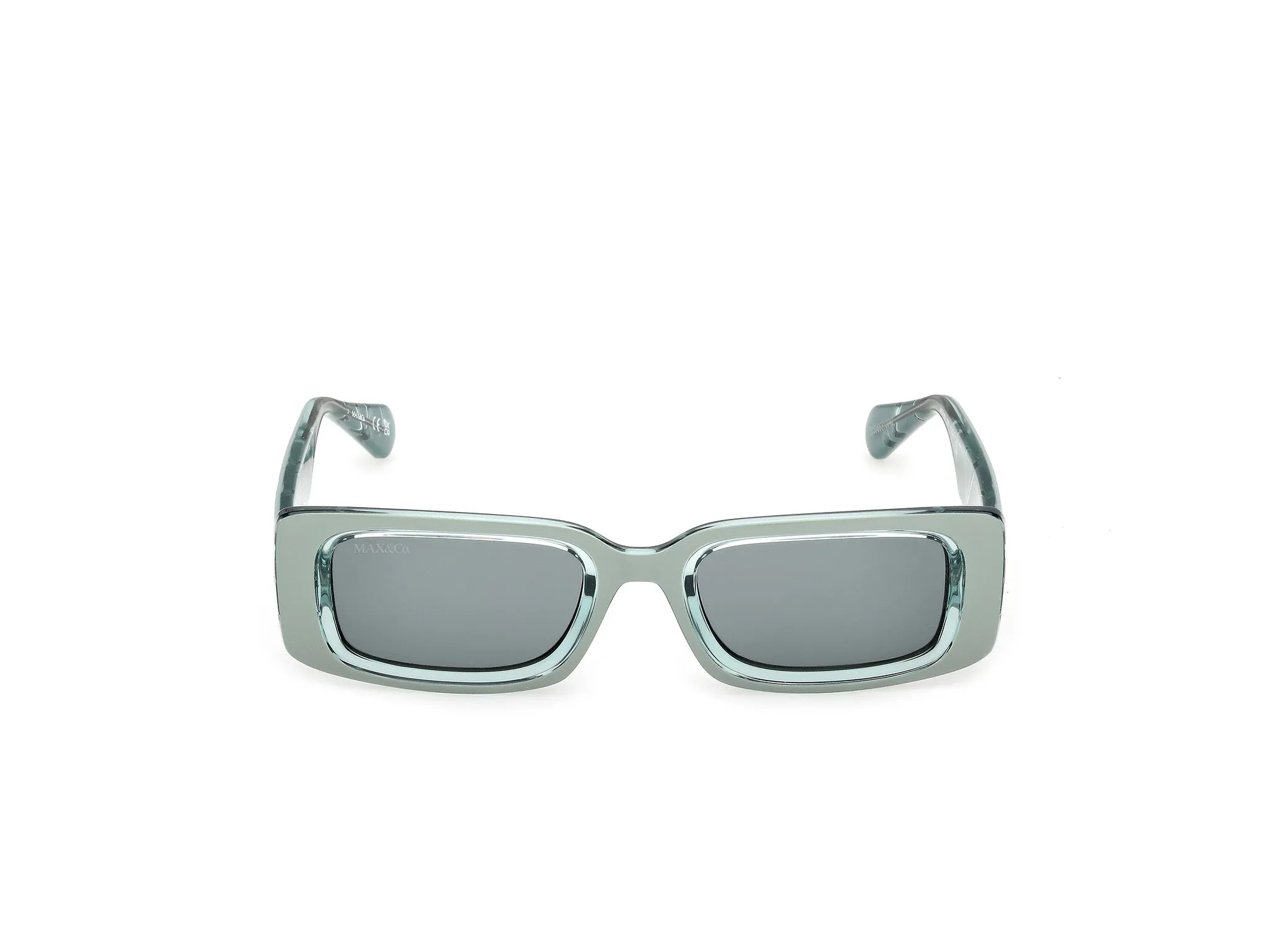 MAX&Co MO0156 93N Occhiali da sole Iniettato Verde Verde Squadrata Normale - immagine 2