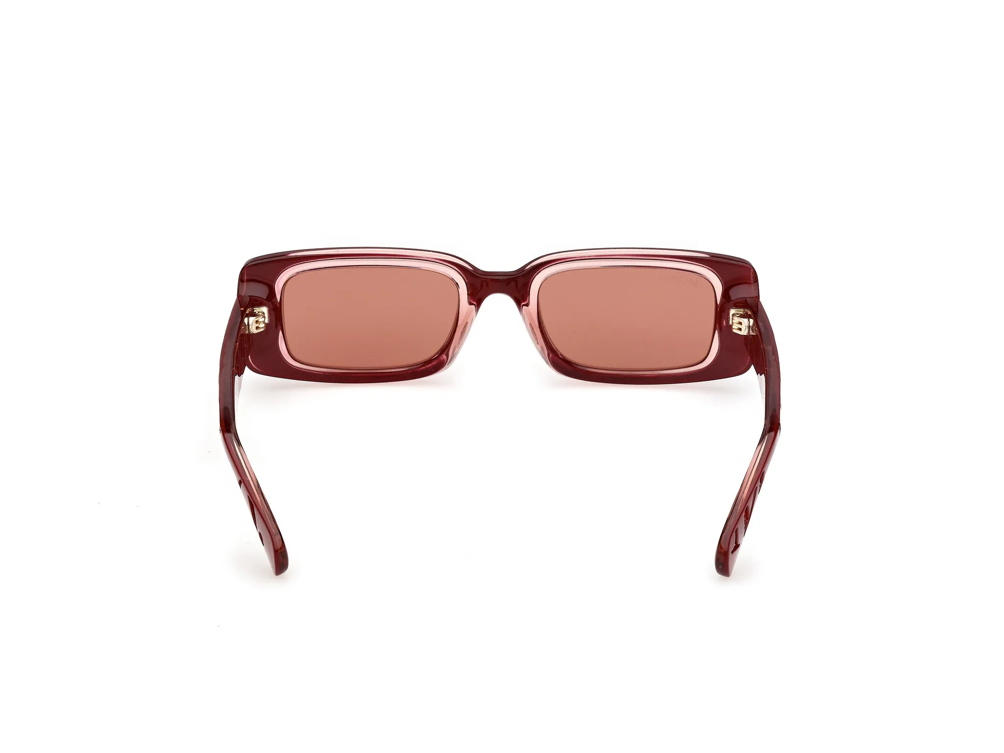 MAX&Co MO0156 66E Occhiali da sole Iniettato Rosso Marrone Squadrata Normale - immagine 4