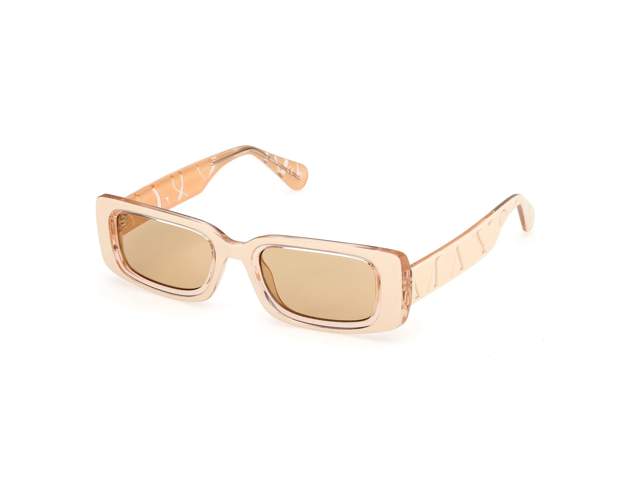 MAX&Co MO0156 21J Occhiali da sole Iniettato Bianco Roviex Squadrata Normale - immagine 1