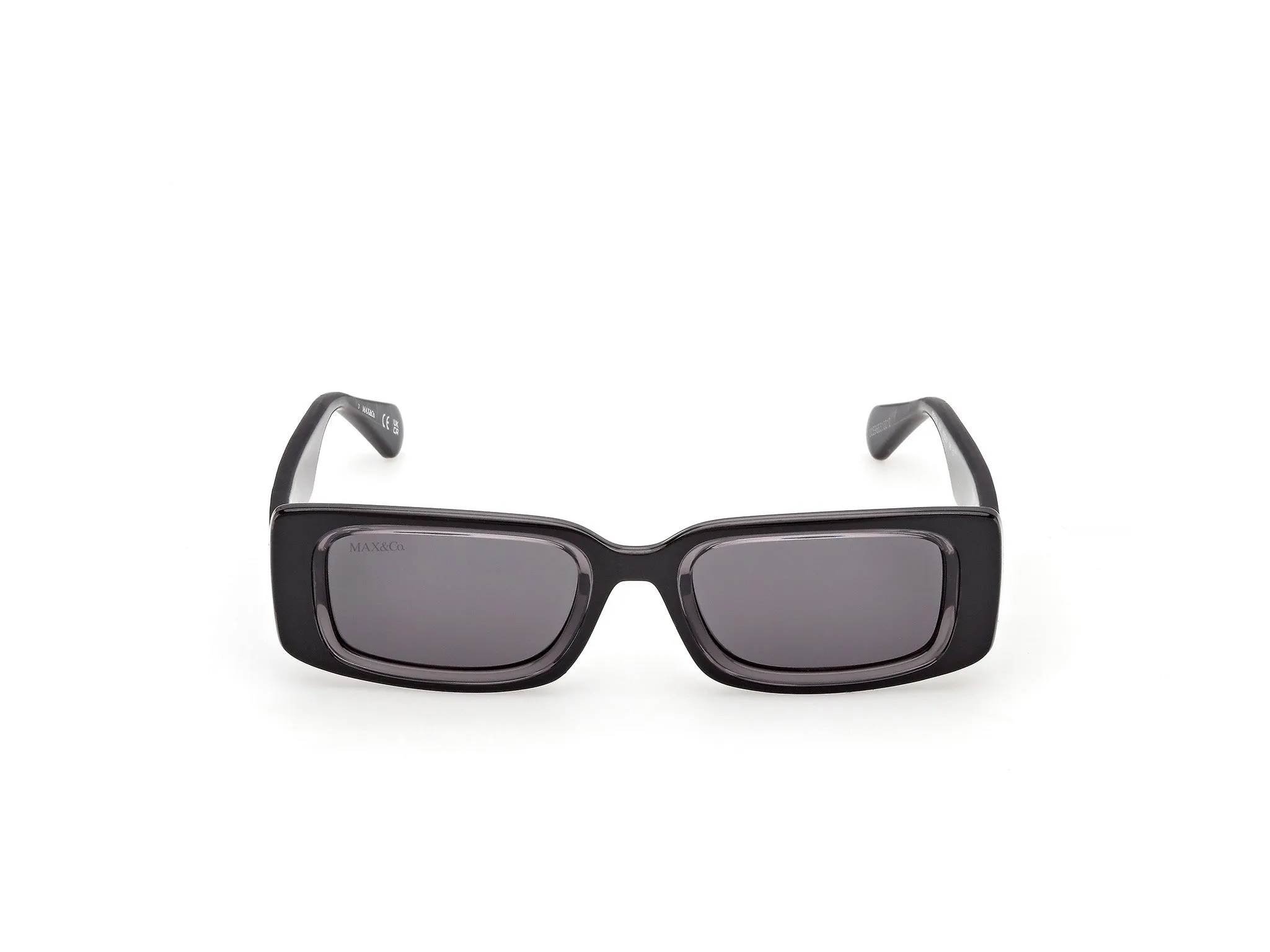 MAX&Co MO0156 01A Occhiali da sole Iniettato Nero Fumo Squadrata Normale - immagine 2