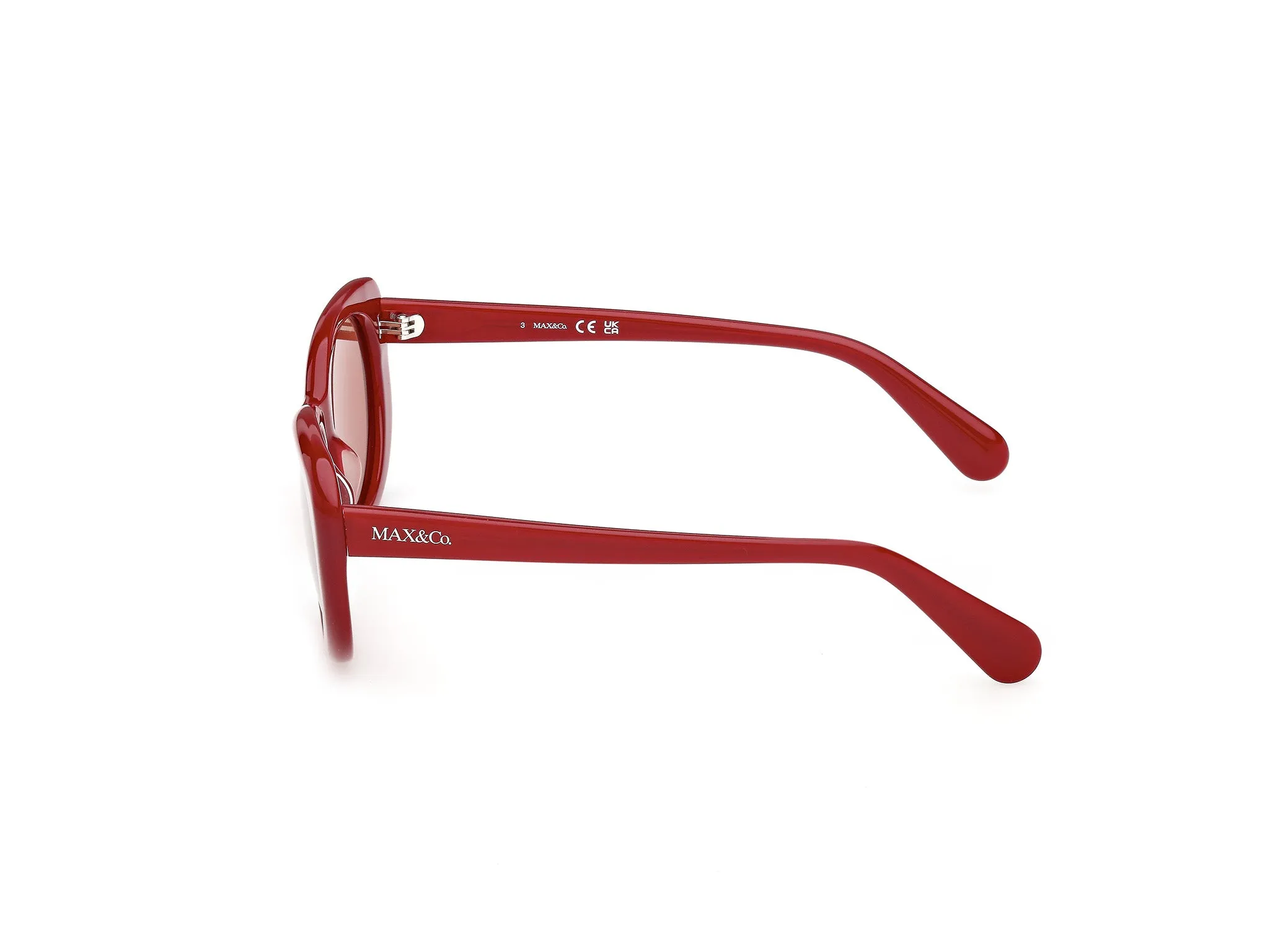 MAX&Co MO0155 66E Occhiali da sole Acetato Rosso Marrone Farfalla Normale - immagine 3