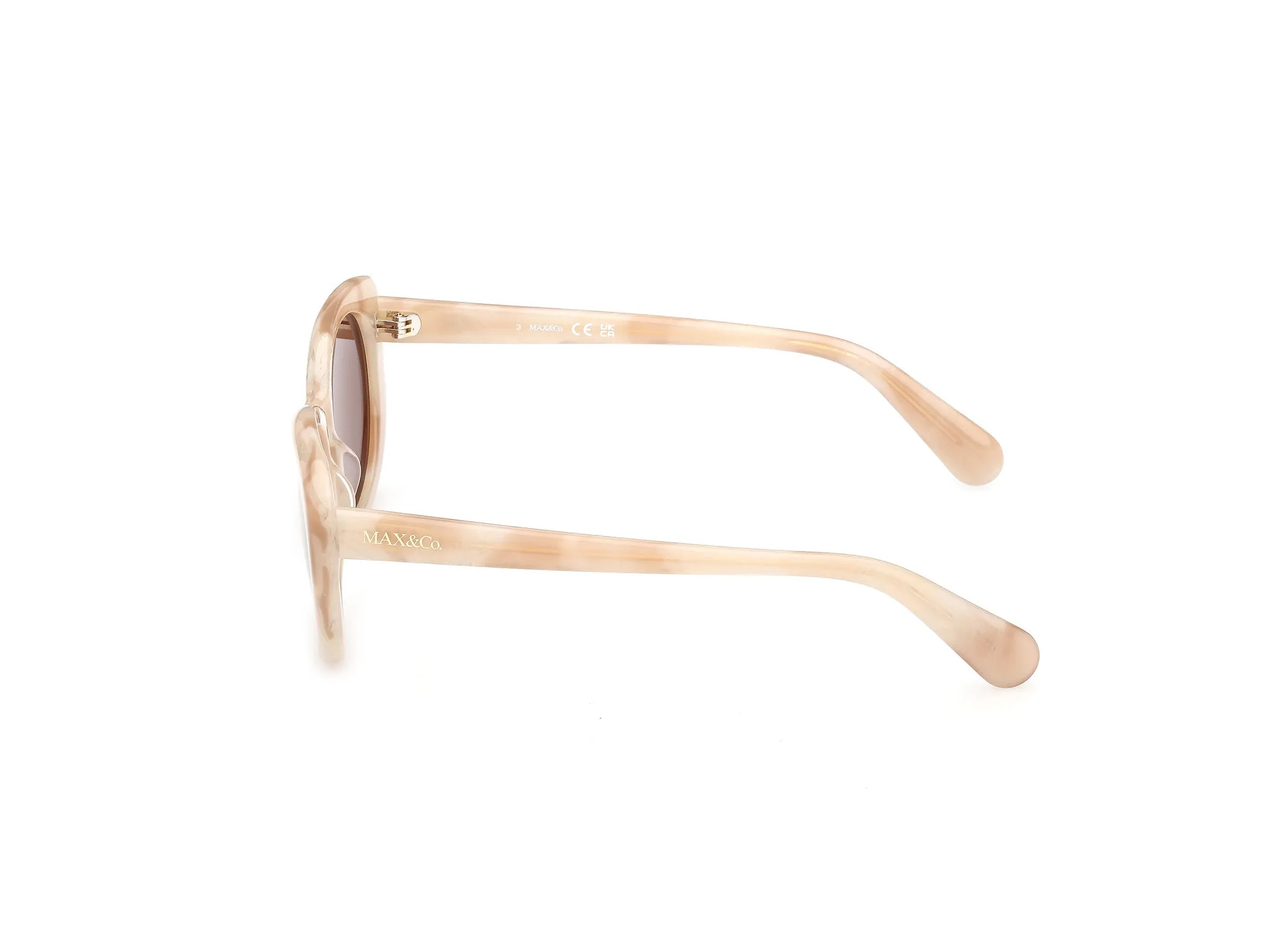 MAX&Co MO0155 59E Occhiali da sole Acetato Beige Marrone Farfalla Normale - immagine 3
