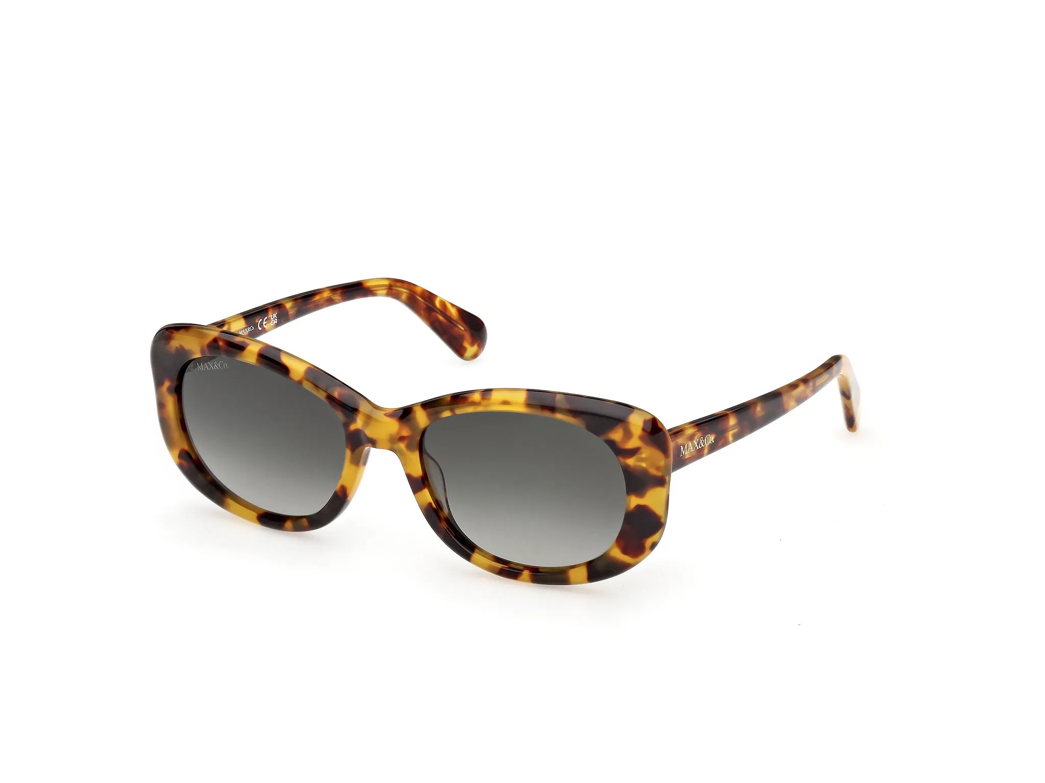MAX&Co MO0155 53P Occhiali da sole Acetato Havana Verde Farfalla Normale - immagine 1