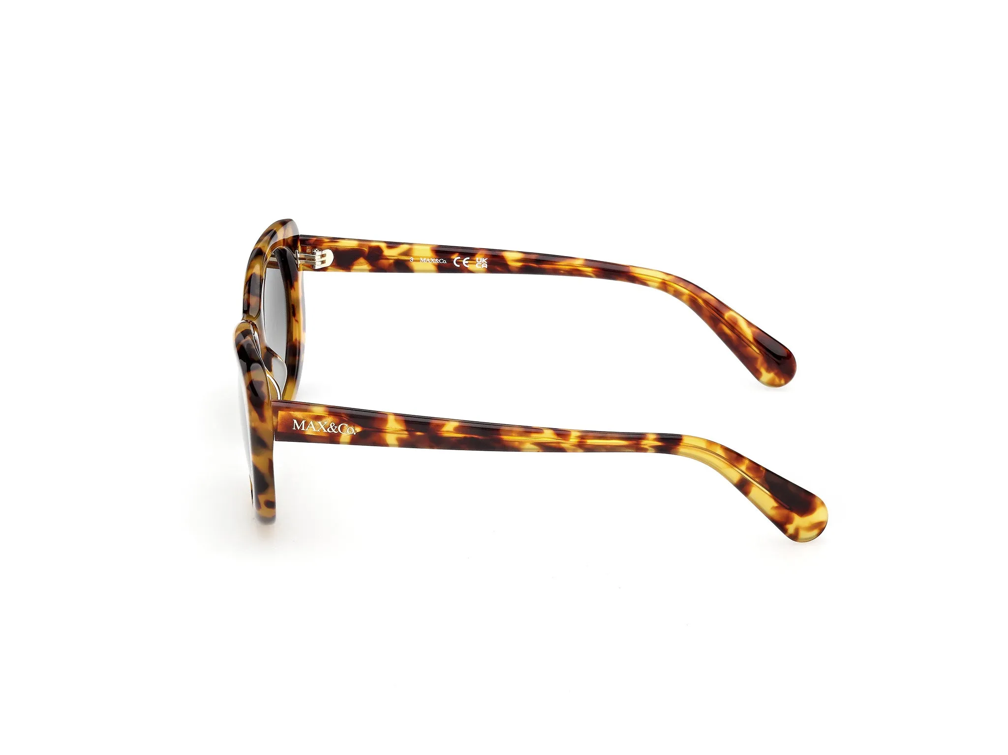 MAX&Co MO0155 53P Occhiali da sole Acetato Havana Verde Farfalla Normale - immagine 3