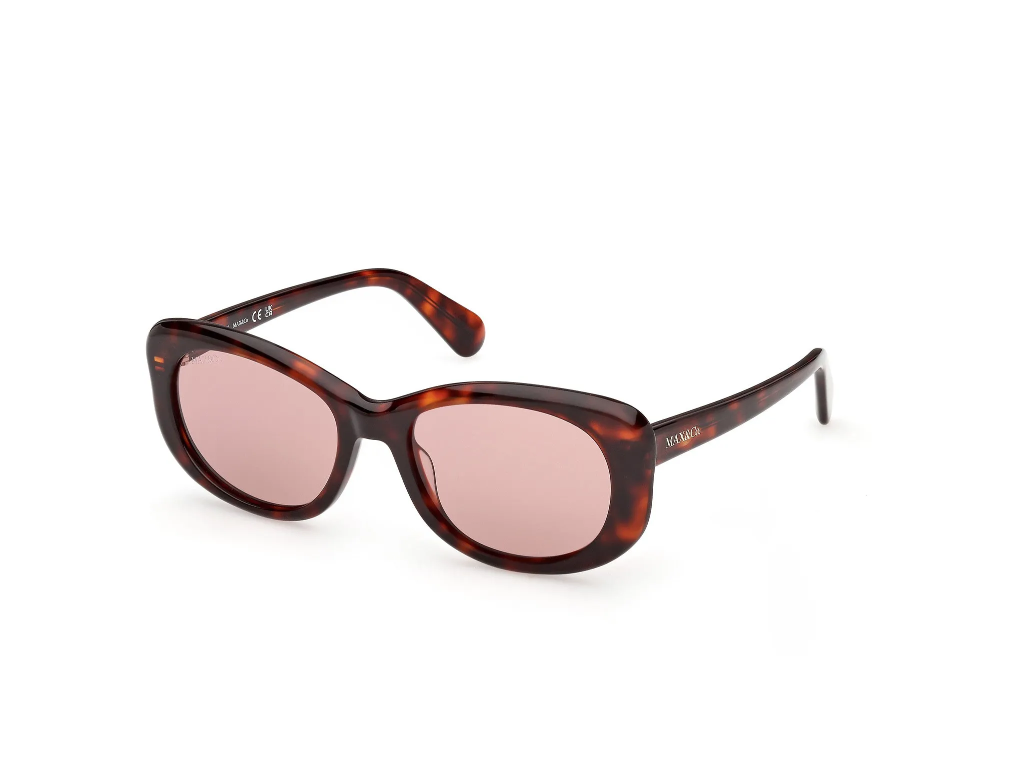 MAX&Co MO0155 52S Occhiali da sole Acetato Havana Bordeaux Farfalla Normale - immagine 1