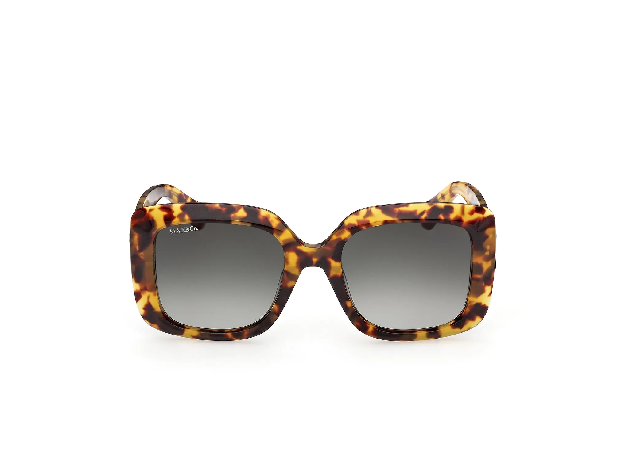MAX&Co MO0153 53P Occhiali da sole Acetato Havana Verde Squadrata Normale - immagine 2