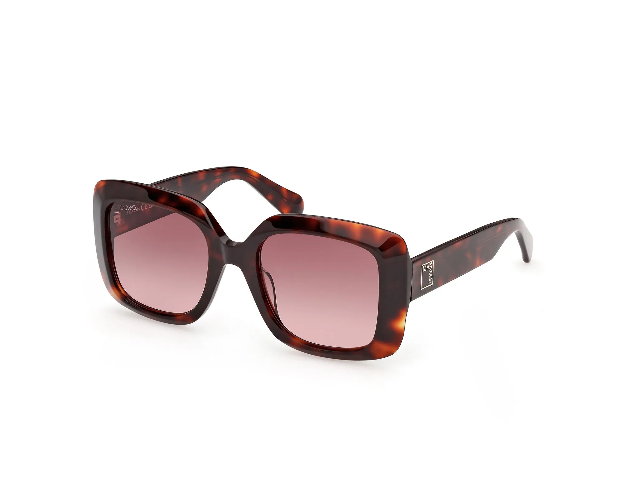 MAX&Co MO0153 52F Occhiali da sole Acetato Havana Marrone Squadrata Normale - immagine 1