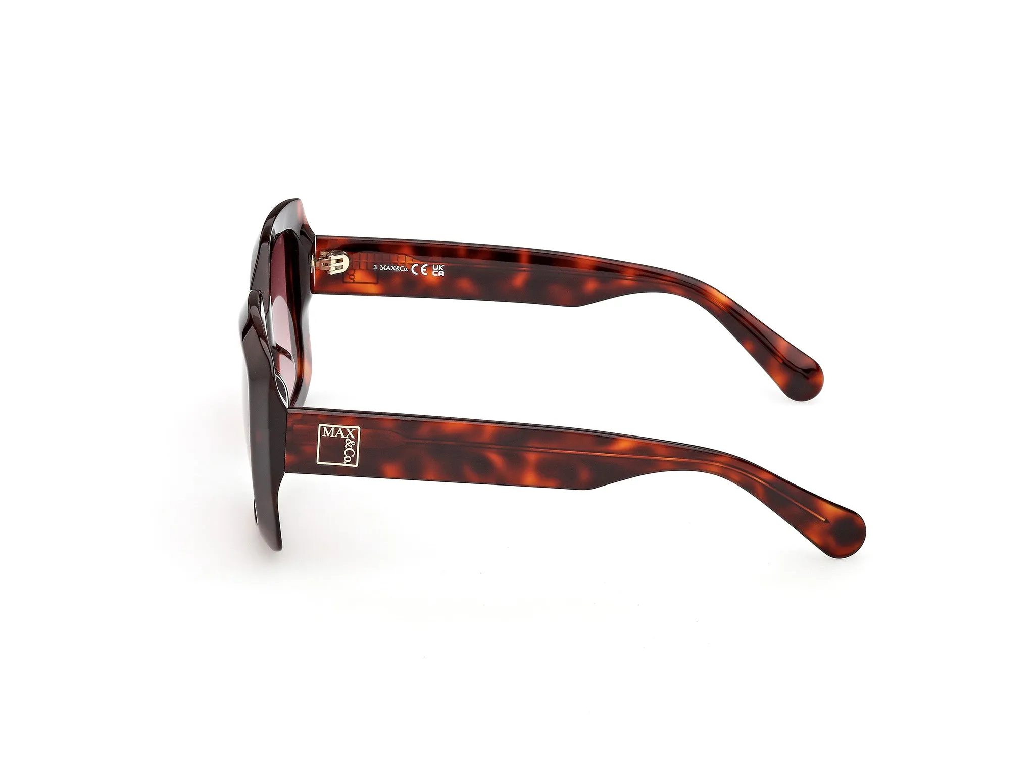 MAX&Co MO0153 52F Occhiali da sole Acetato Havana Marrone Squadrata Normale - immagine 3