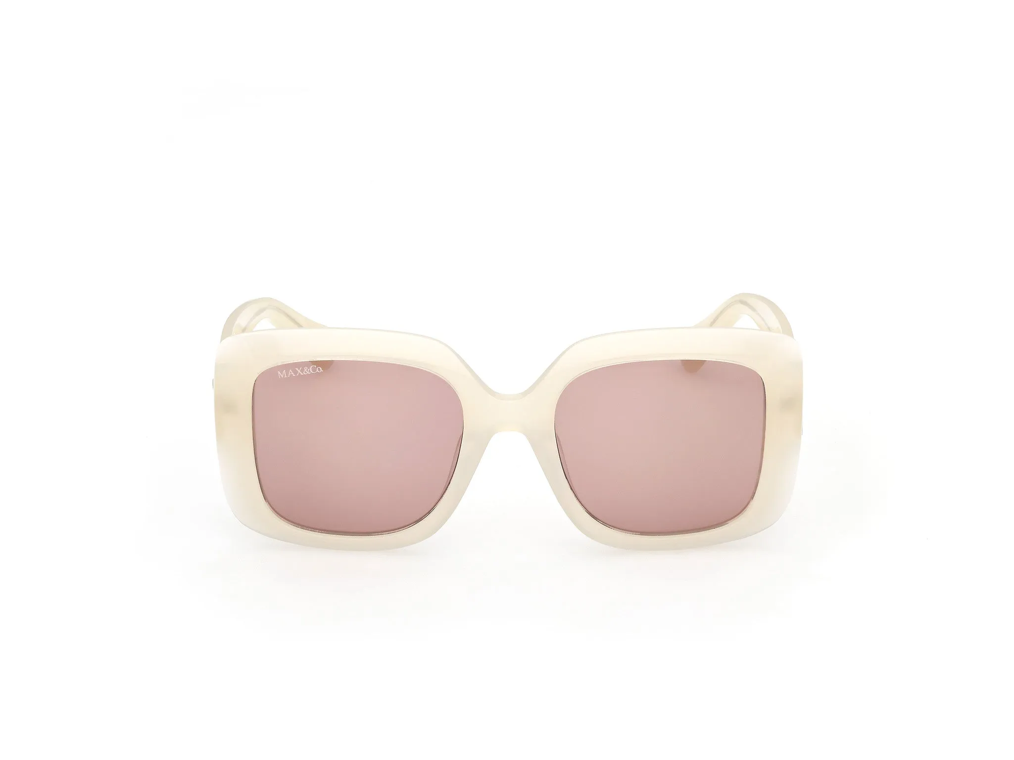 MAX&Co MO0153 21S Occhiali da sole Acetato Bianco Bordeaux Squadrata Normale - immagine 2