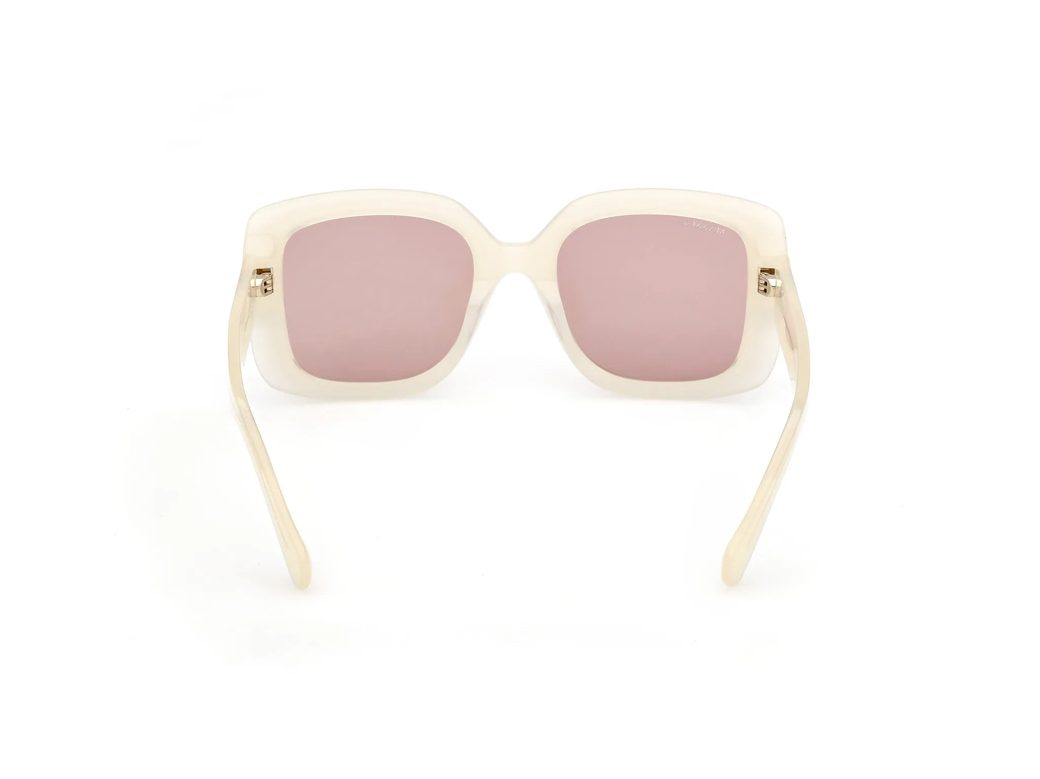 MAX&Co MO0153 21S Occhiali da sole Acetato Bianco Bordeaux Squadrata Normale - immagine 4