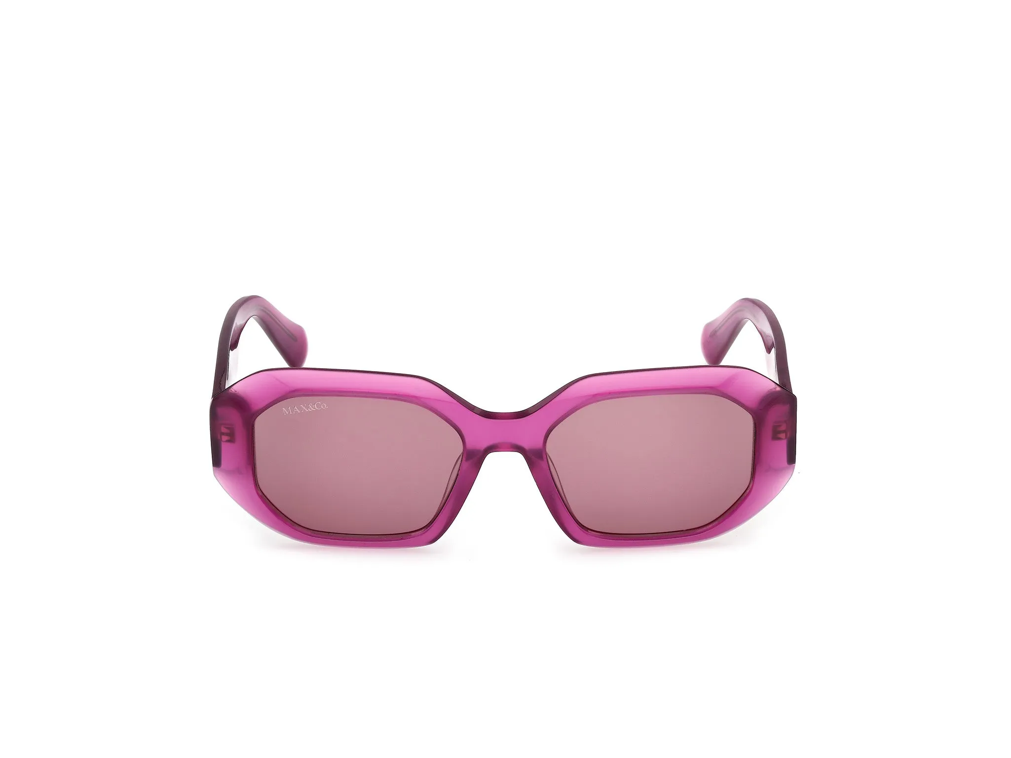 MAX&Co MO0152 75Y Occhiali da sole Acetato Fucsia Viola Geometrica Normale - immagine 2