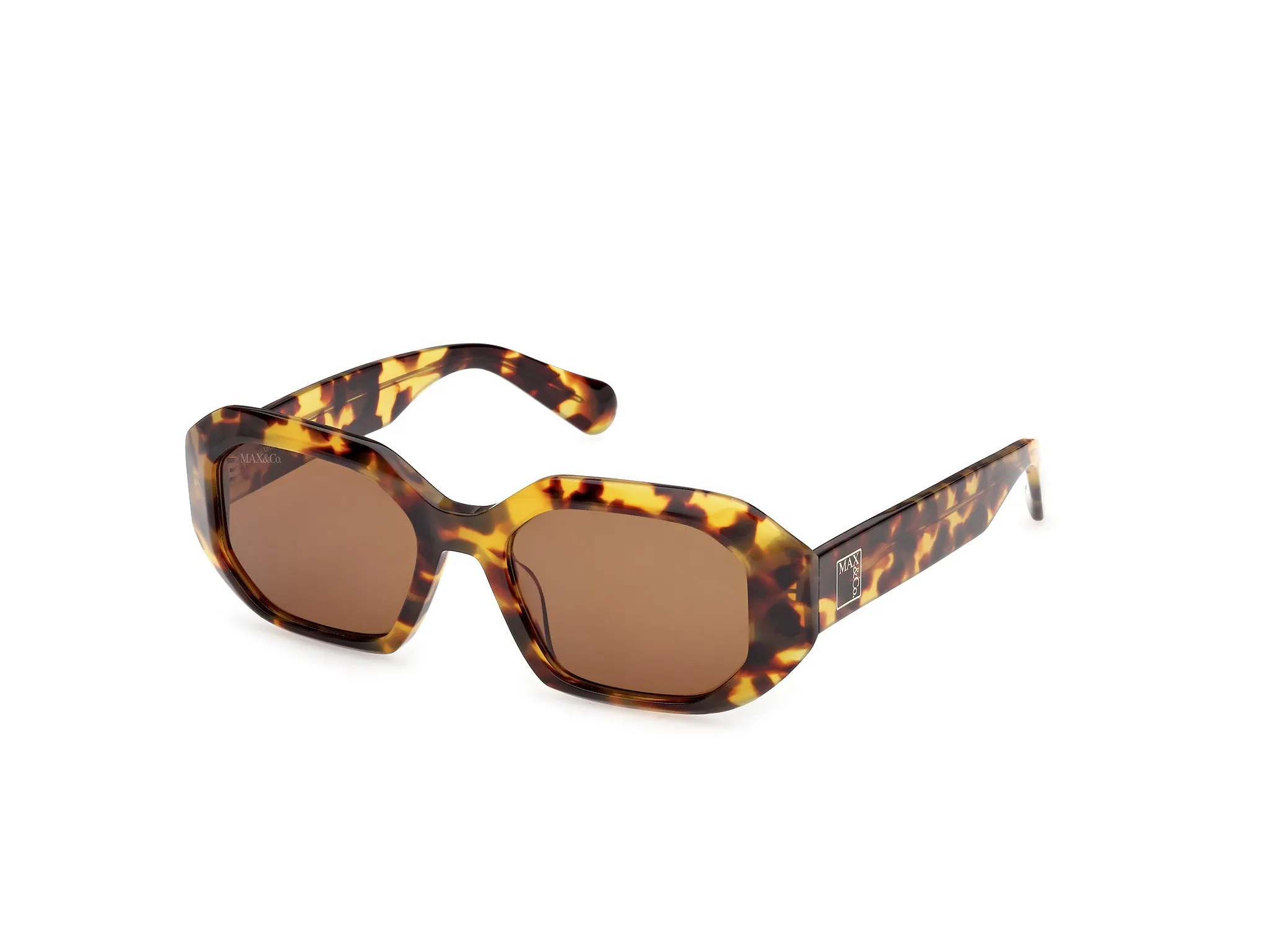 MAX&Co MO0152 53E Occhiali da sole Acetato Havana Marrone Geometrica Normale - immagine 1