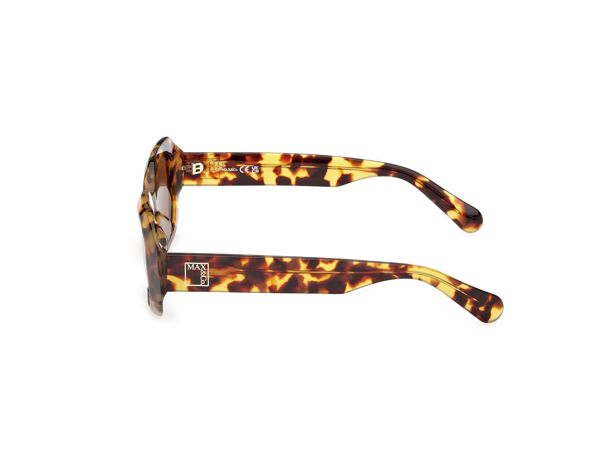 MAX&Co MO0152 53E Occhiali da sole Acetato Havana Marrone Geometrica Normale - immagine 3