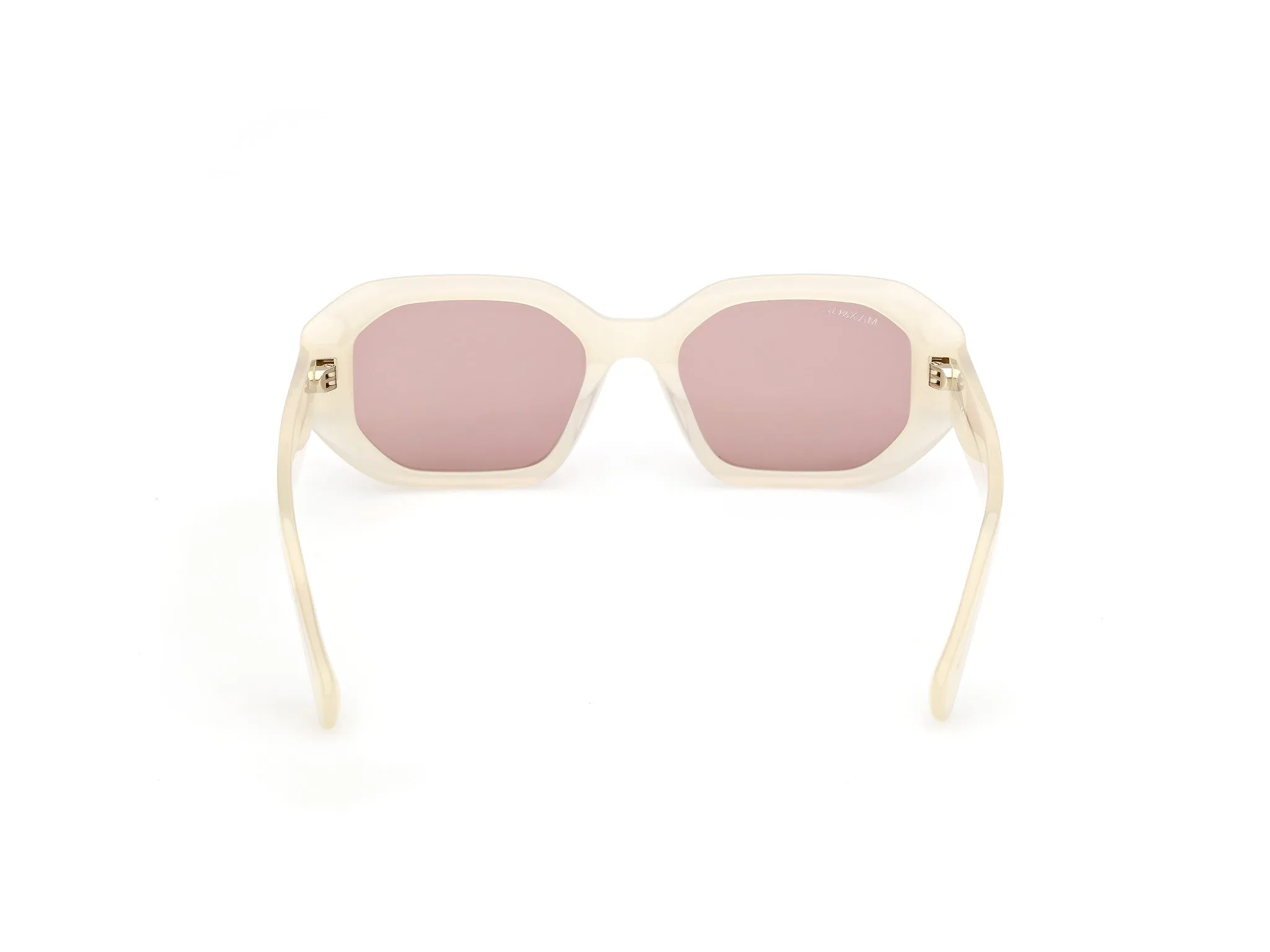 MAX&Co MO0152 21S Occhiali da sole Acetato Bianco Bordeaux Geometrica Normale - immagine 4