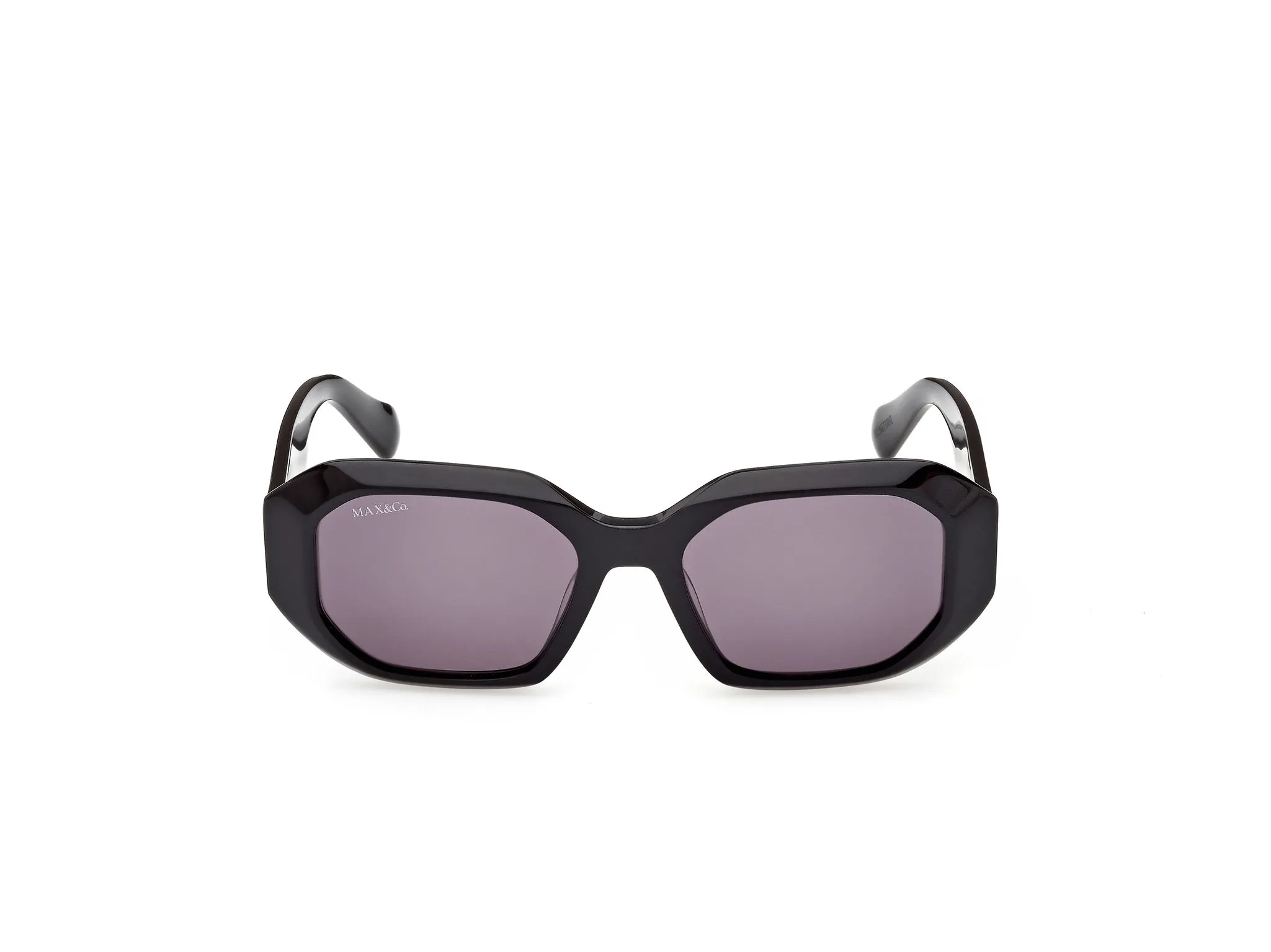 MAX&Co MO0152 01A Occhiali da sole Acetato Nero Fumo Geometrica Normale - immagine 2