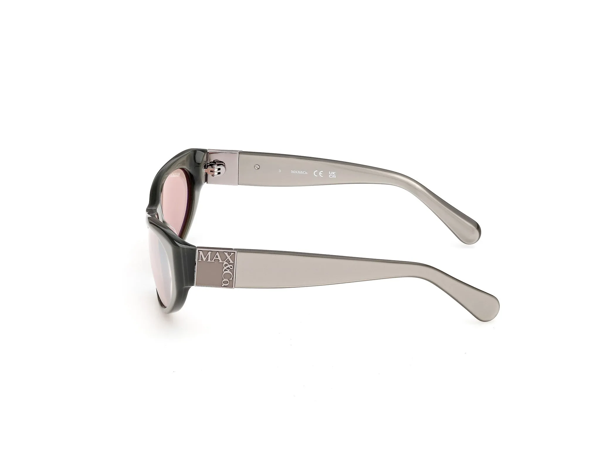 MAX&Co MO0151 59G Occhiali da sole Acetato Beige Marrone Cat Eye Normale - immagine 3