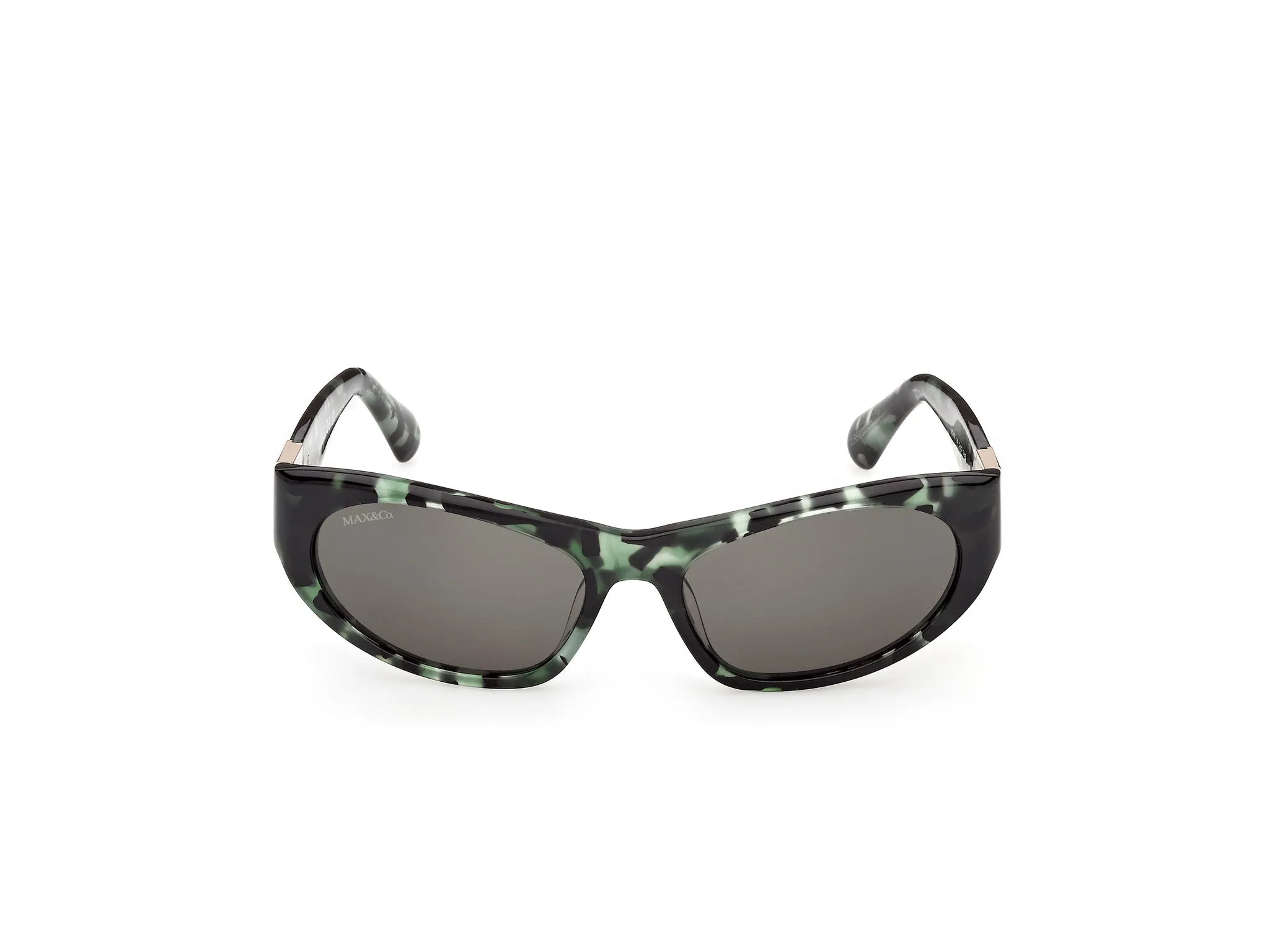 MAX&Co MO0151 55N Occhiali da sole Acetato Havana Verde Cat Eye Normale - immagine 2