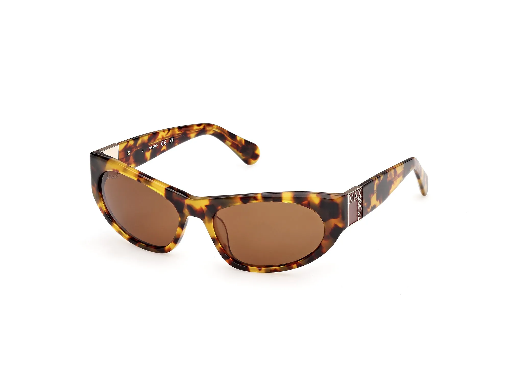 MAX&Co MO0151 53E Occhiali da sole Acetato Havana Marrone Cat Eye Normale - immagine 1